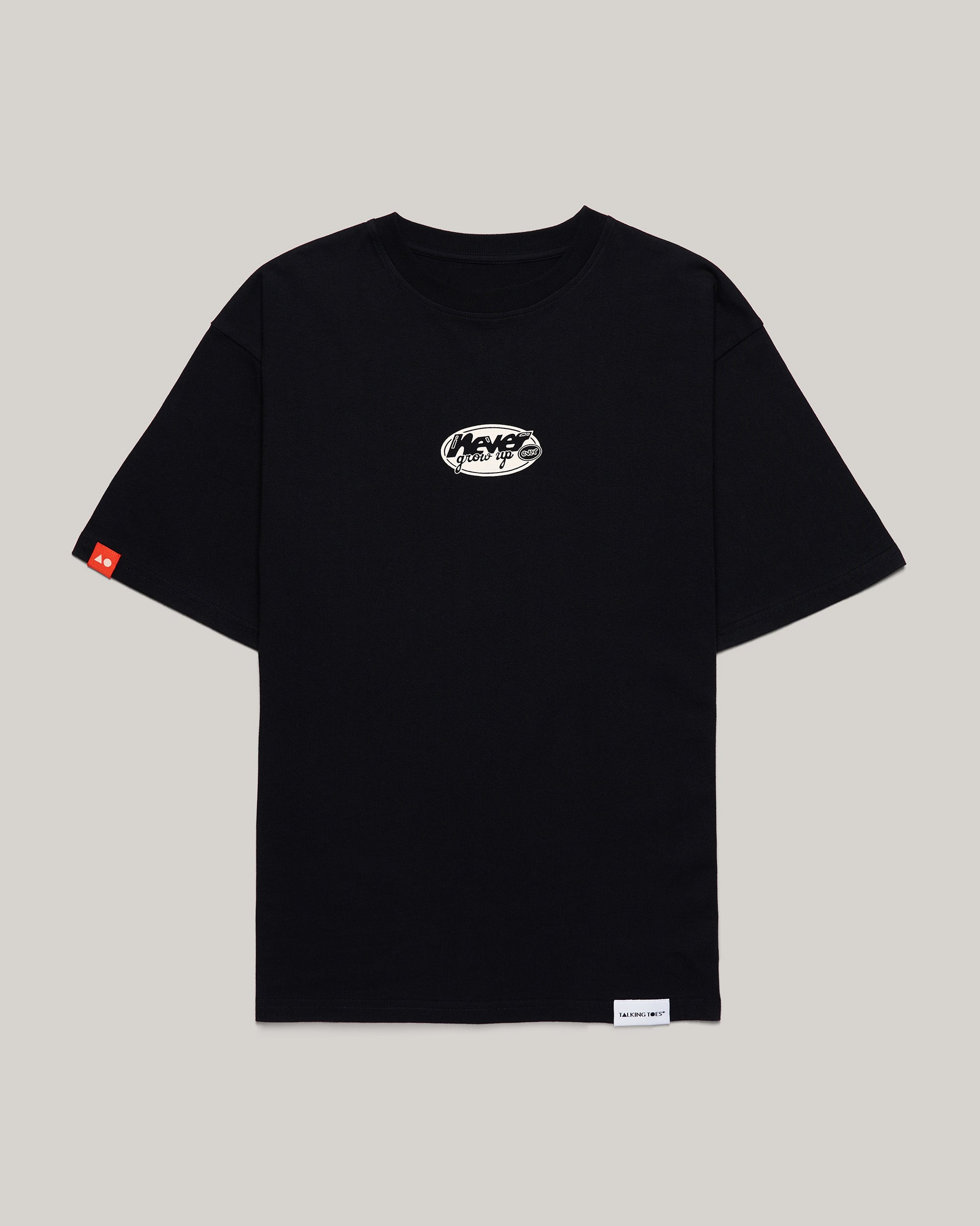 TALKING TOES | Never Grow Up Oversized Tee - Black