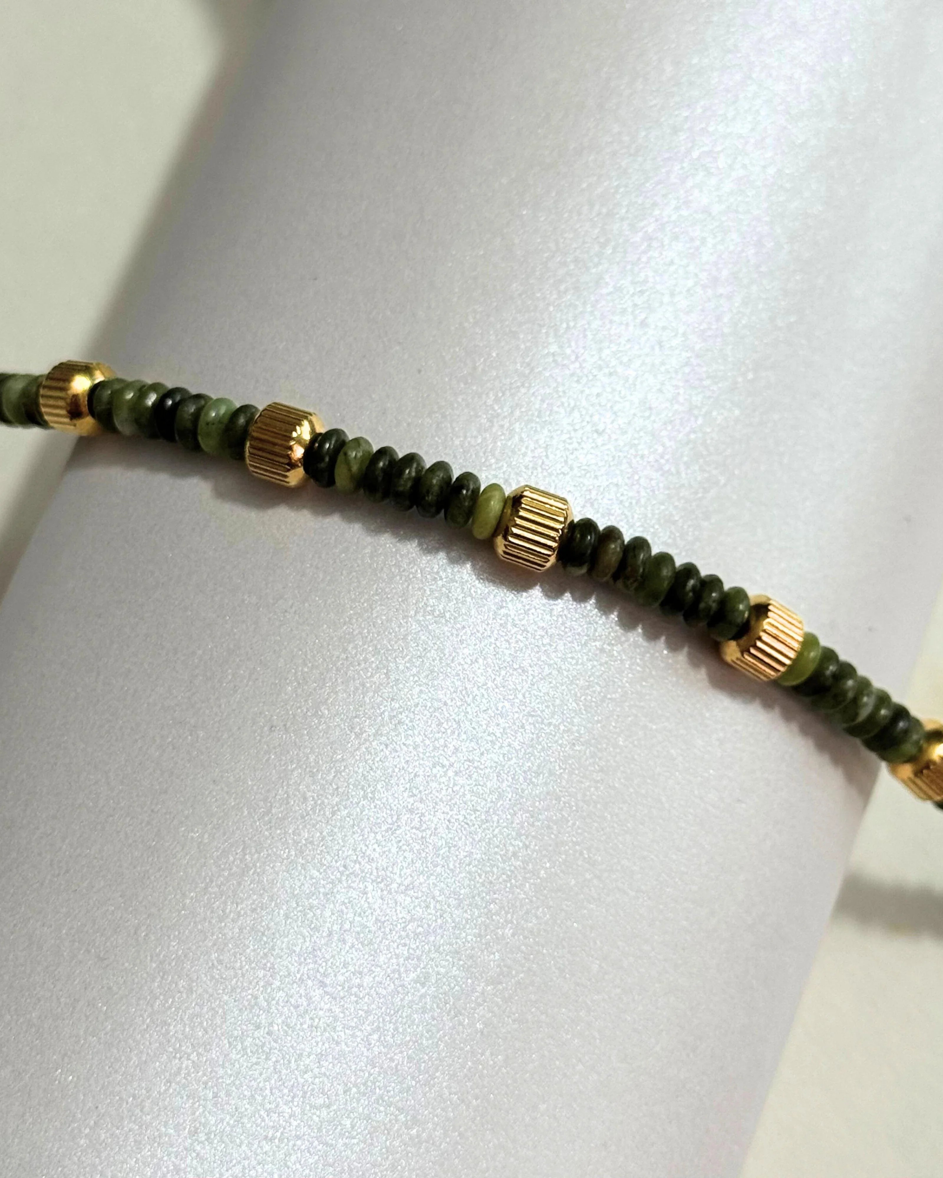 THE ANTECEDENT STORE | B - Abundance & Balance Green Chalcedony With Nephrite Jade Bracelet