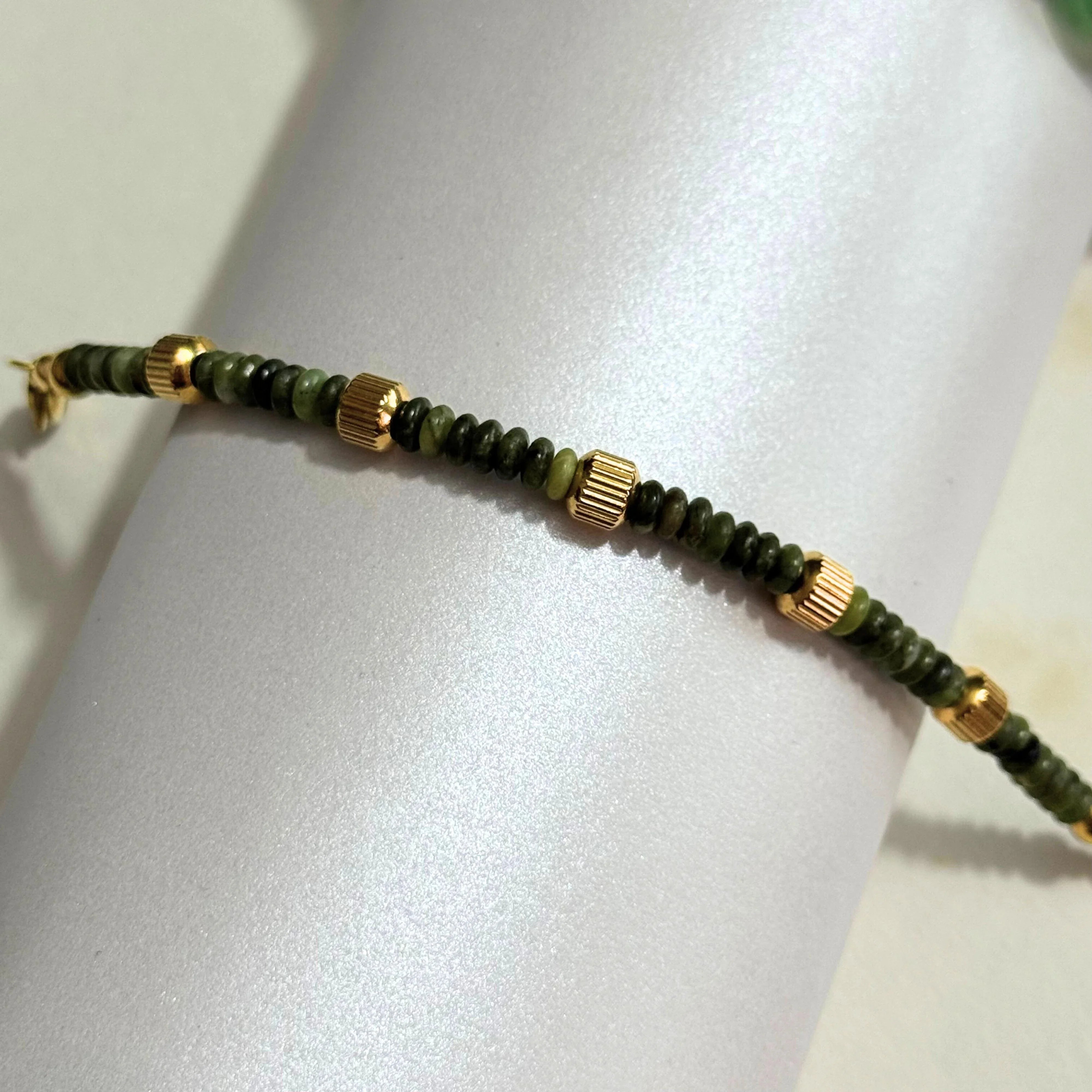 THE ANTECEDENT STORE | B - Abundance & Balance Green Chalcedony With Nephrite Jade Bracelet