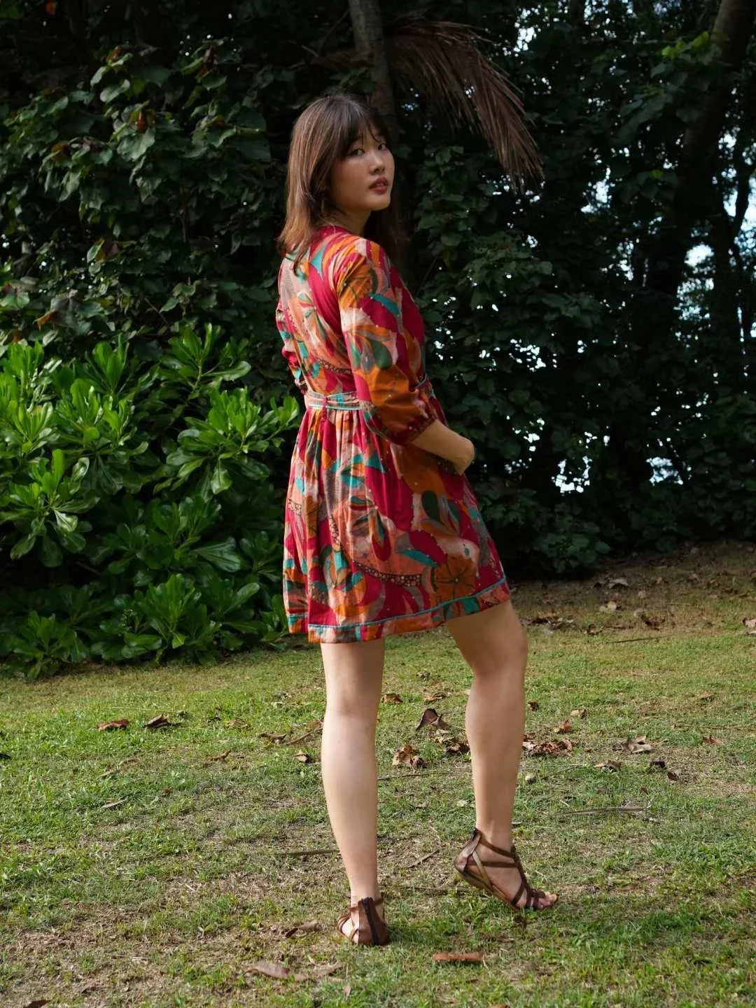 NIMBU | Havana Scarlet Tropic Women's Short Dress