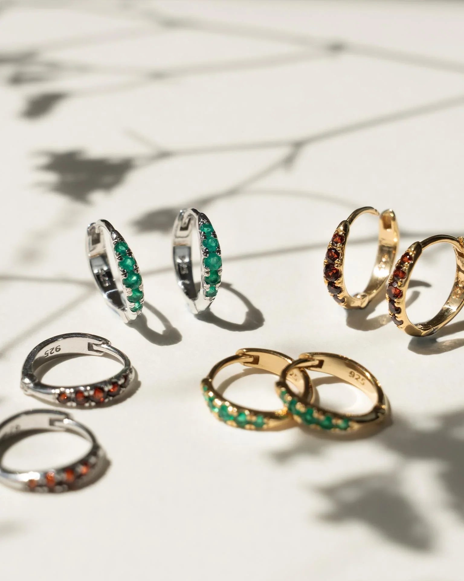 EMBRACE JEWELLERY | Eclipse Hoops With Green Onyx