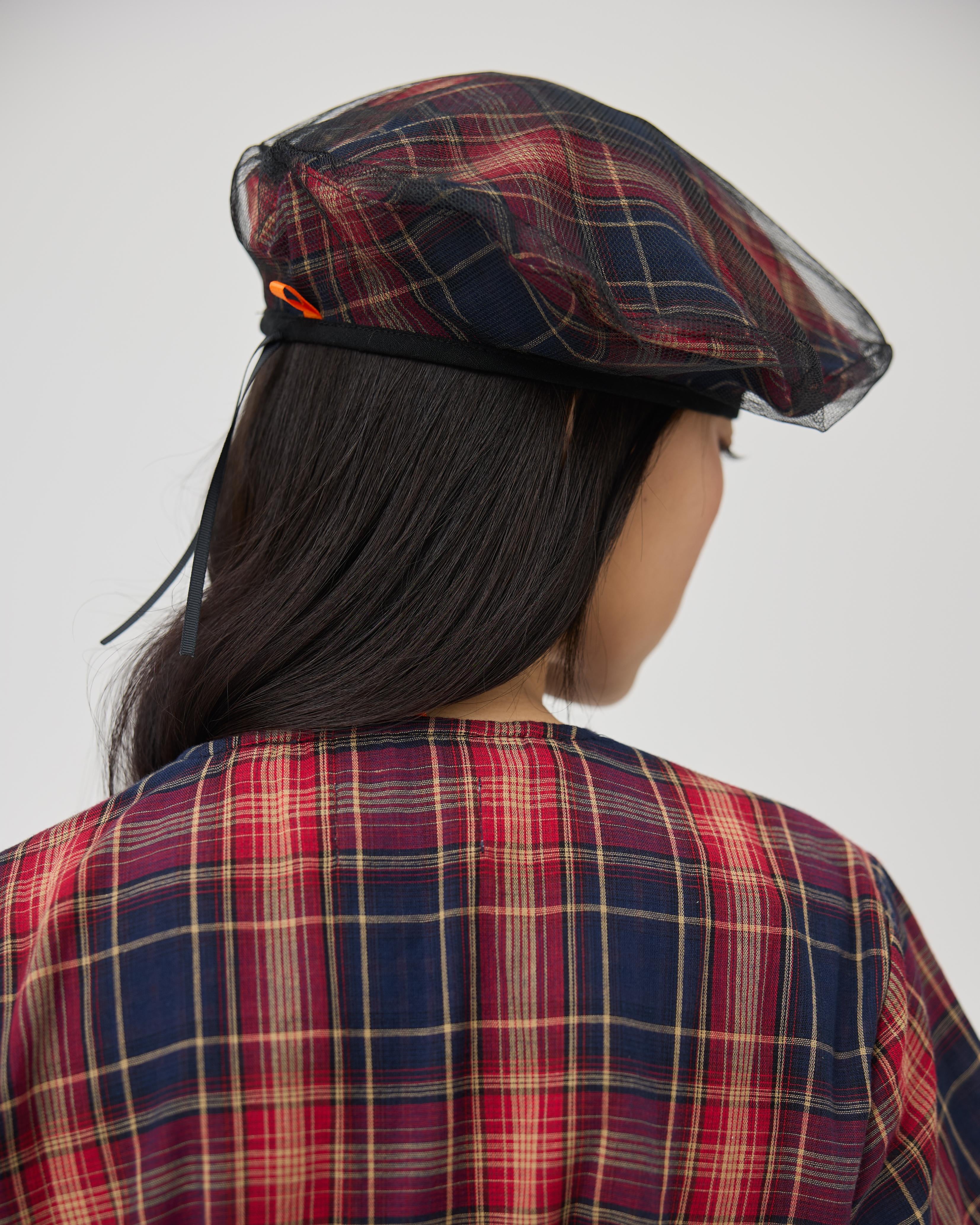 3EIGHTH | Kage Beret in Red Tartan Double Gauze