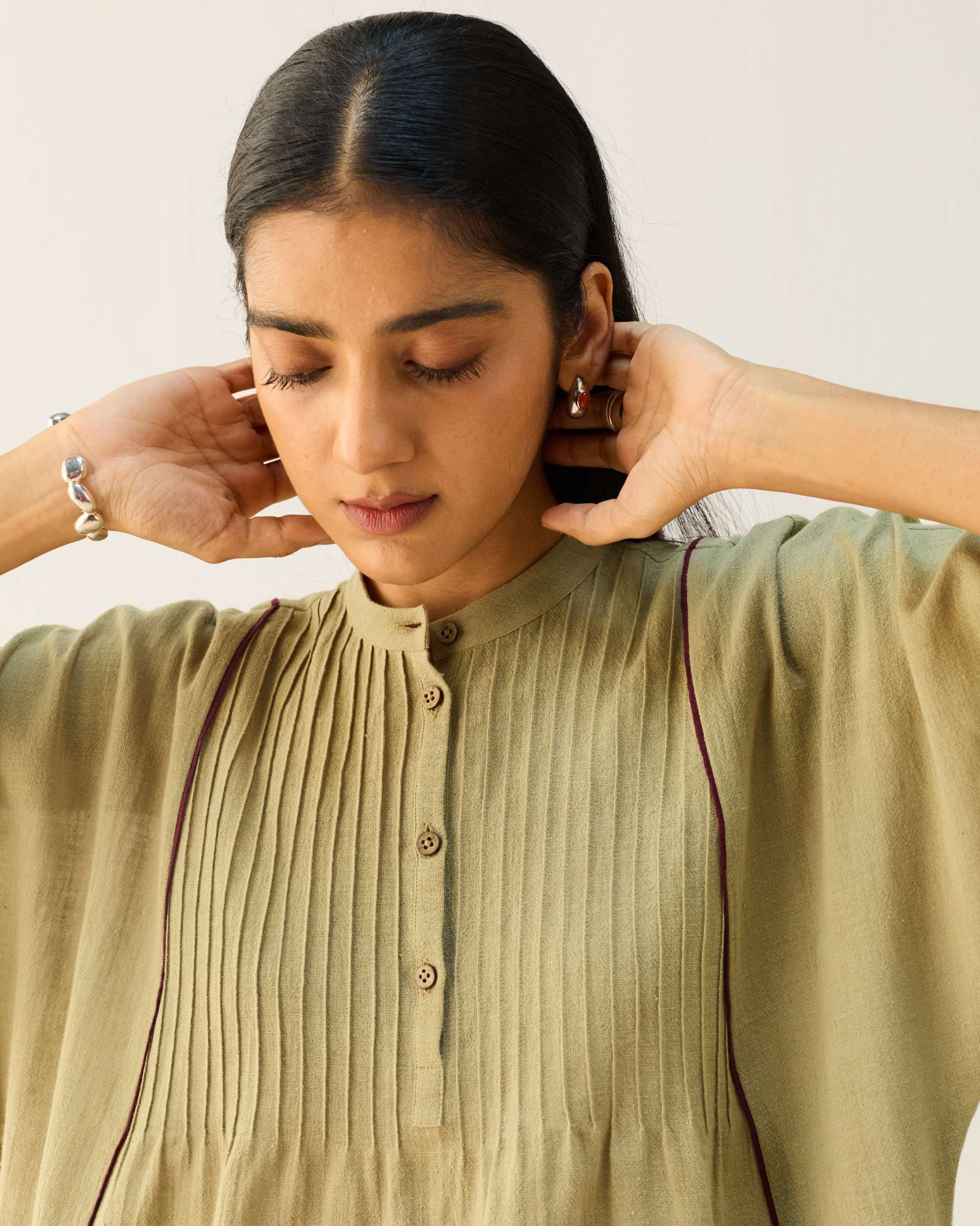 SUI | Bold Heart Handspun Handwoven Organic Cotton Shirt