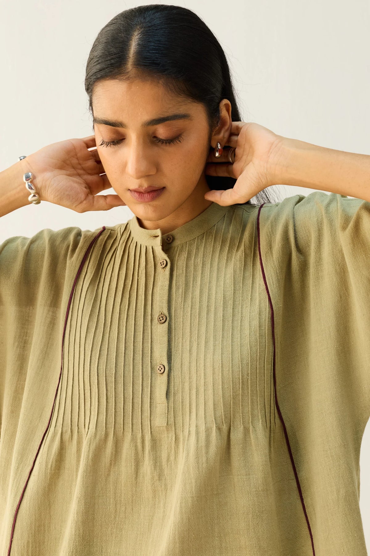 SUI | Bold Heart Handspun Handwoven Organic Cotton Shirt