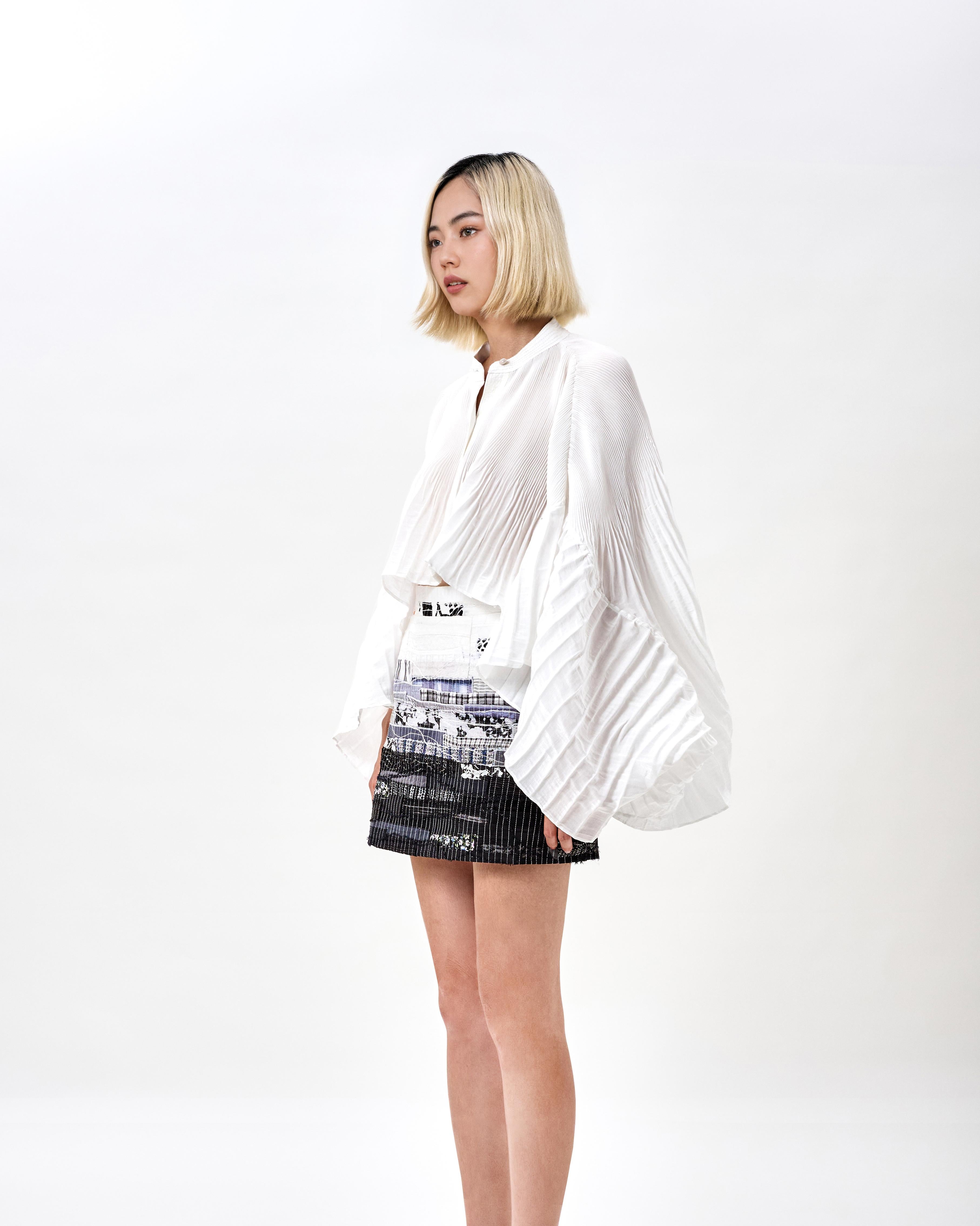 KHAAR | Pleated Crop Top