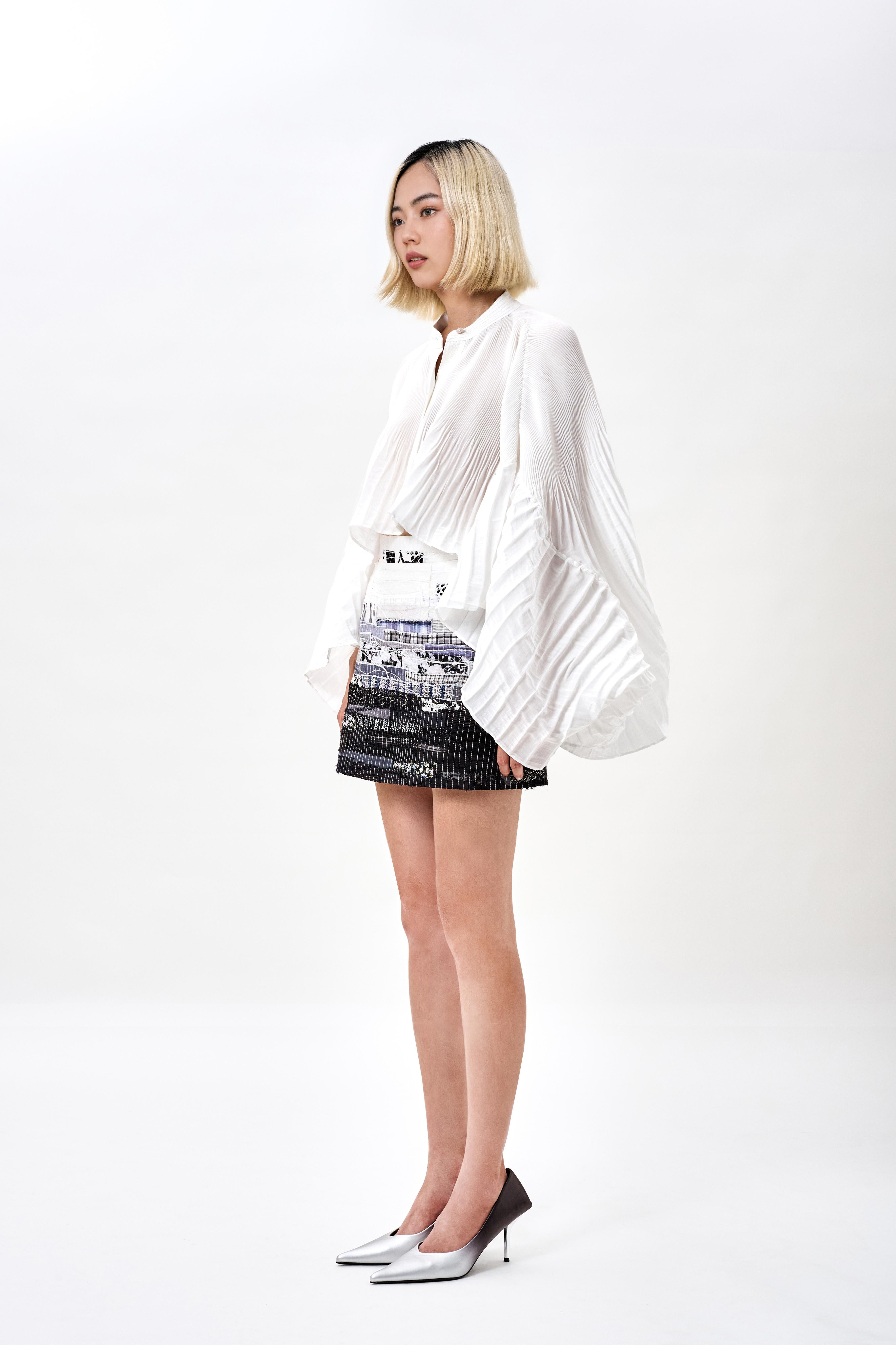 KHAAR | Pleated Crop Top