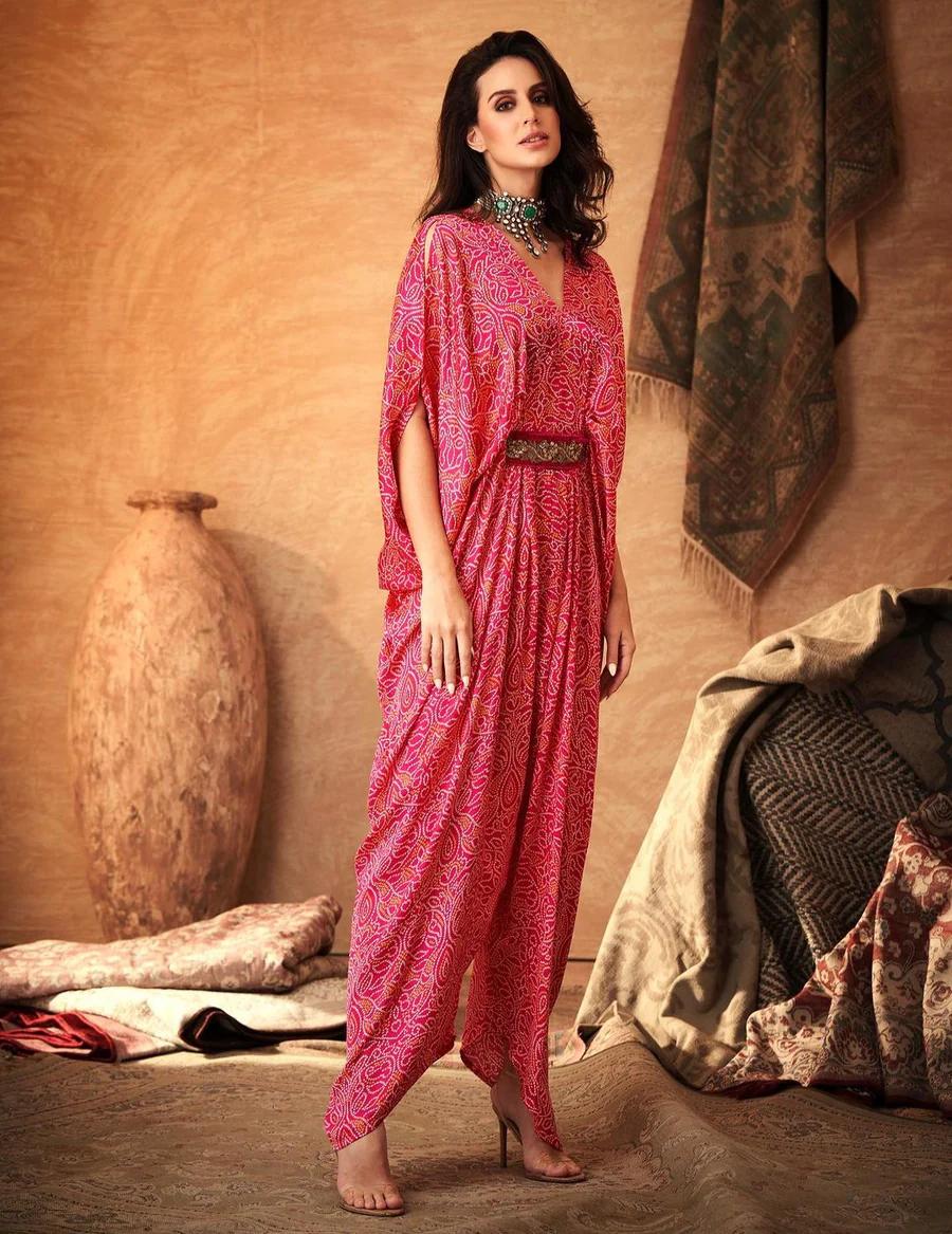 JINDER'S | Pink Bandhani Jumper