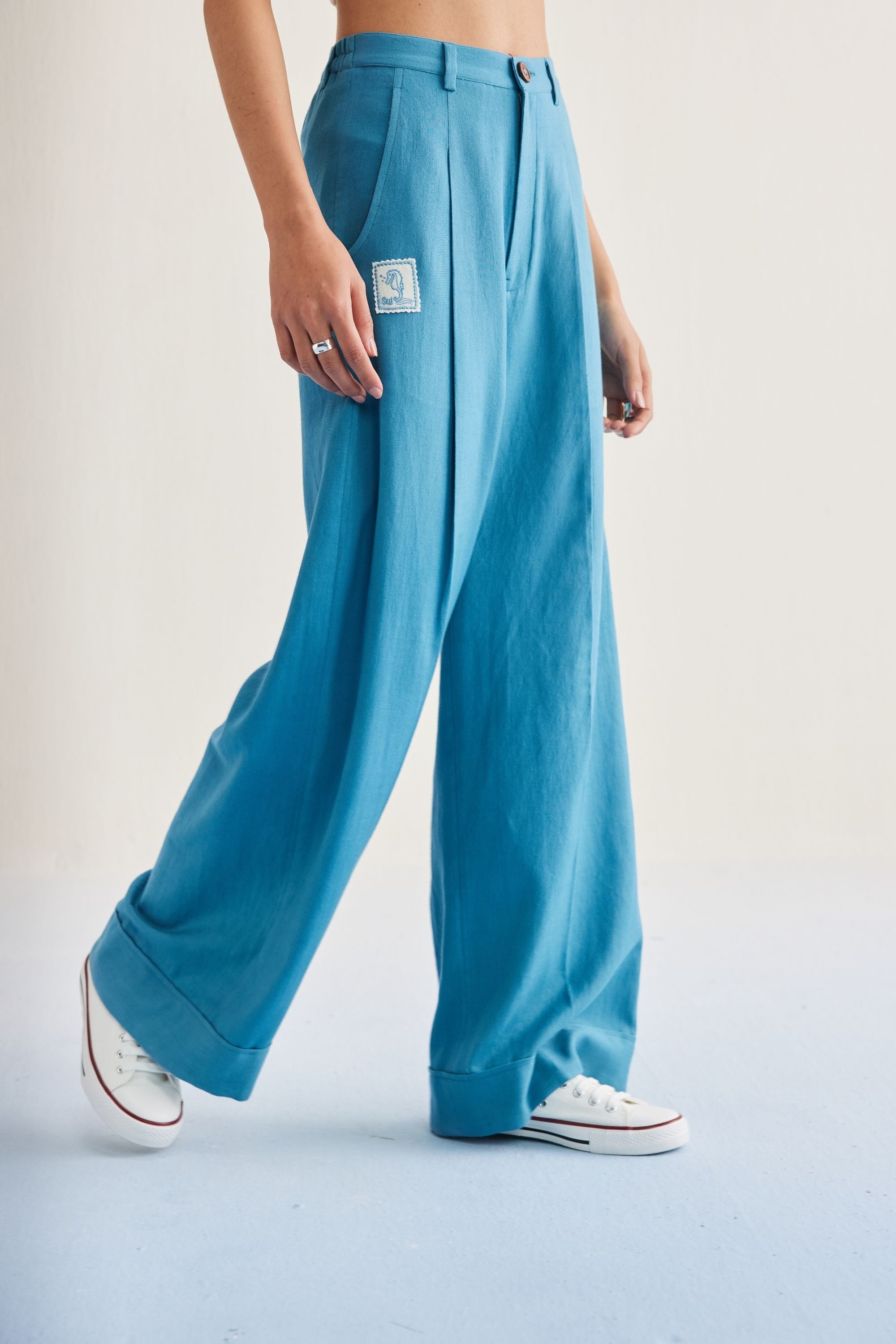 SUI | Meet Me By The Sea Handwoven Twill Trousers