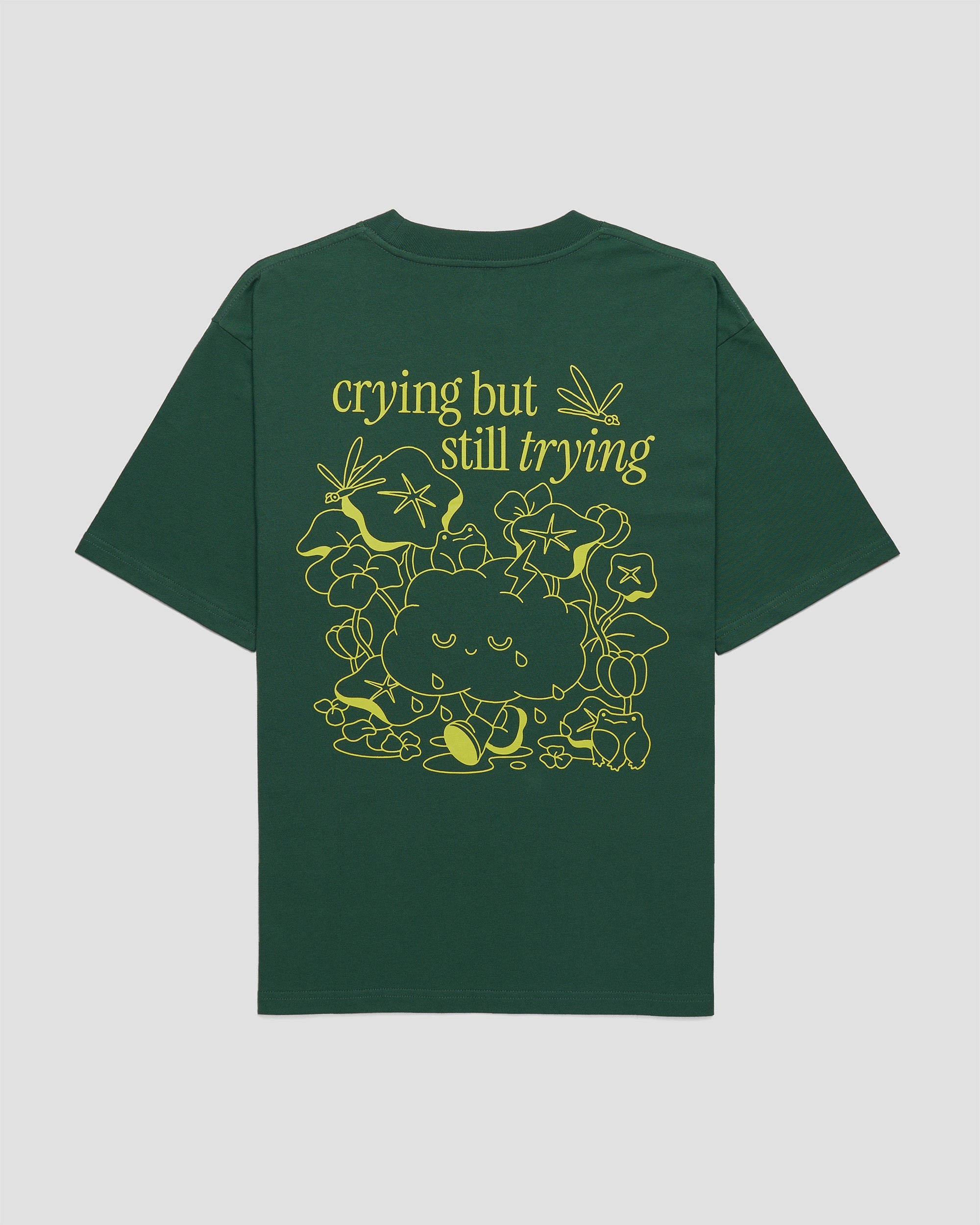 TALKING TOES | Certified Crybaby Oversized Tee - Jungle Green