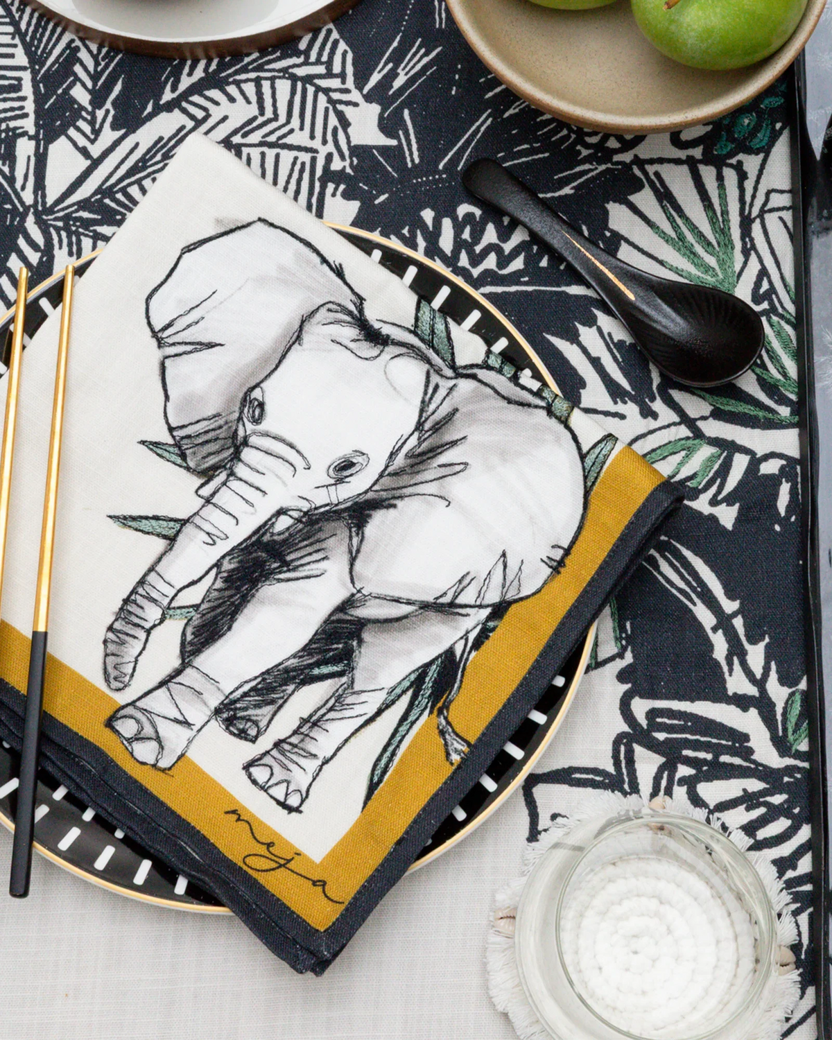 MEJA | The Show Of Safari Animal Napkins (Set Of 2)