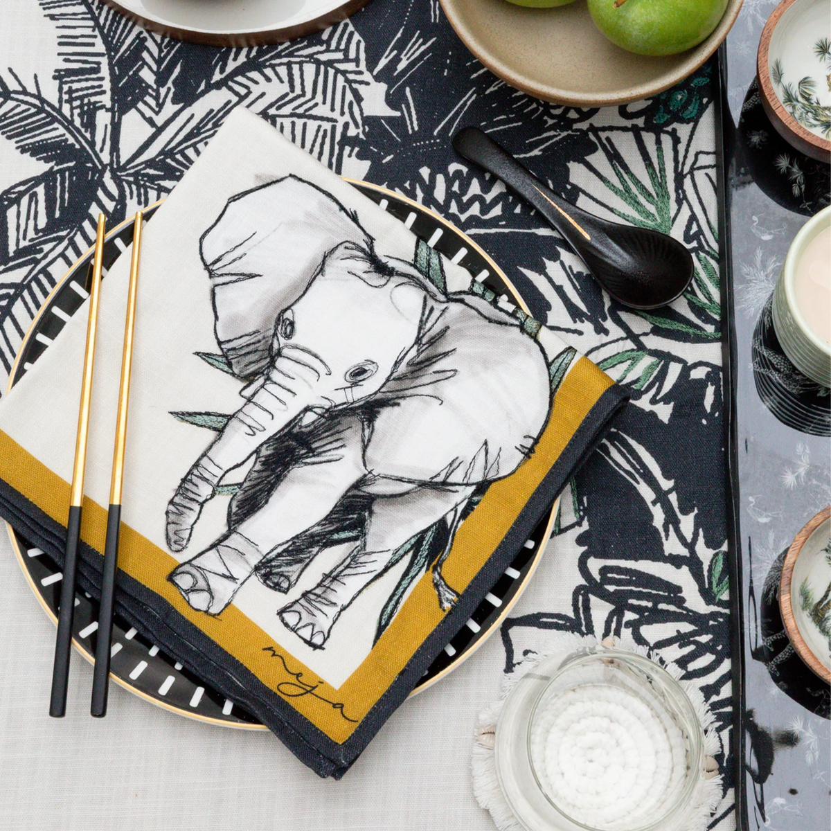 MEJA | The Show Of Safari Animal Napkins (Set Of 2)