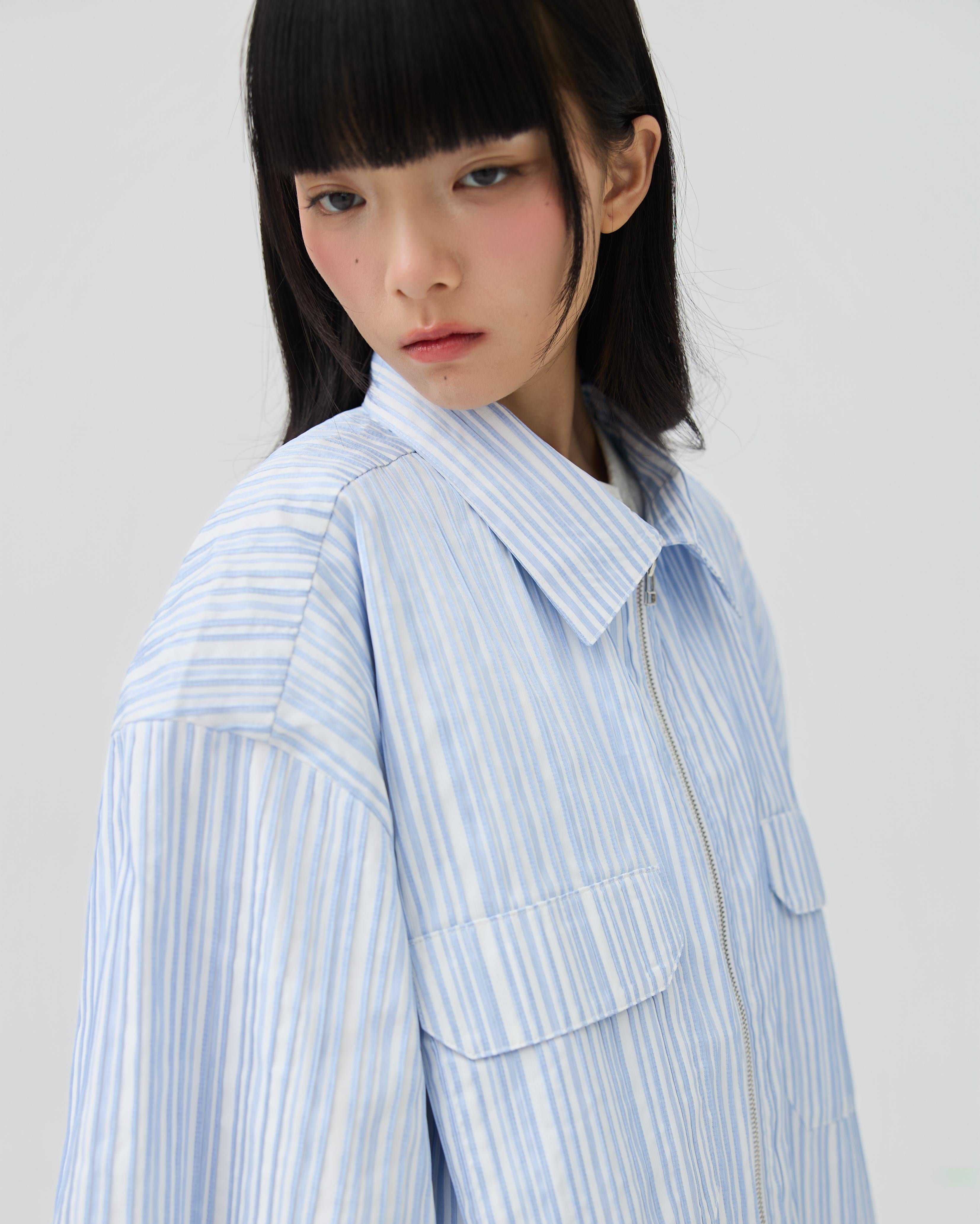 3EIGHTH | Fuwa Jacket In Blue Seersucker