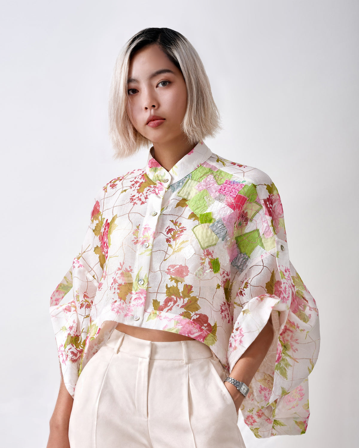 KHAAR | Floral Crop Top