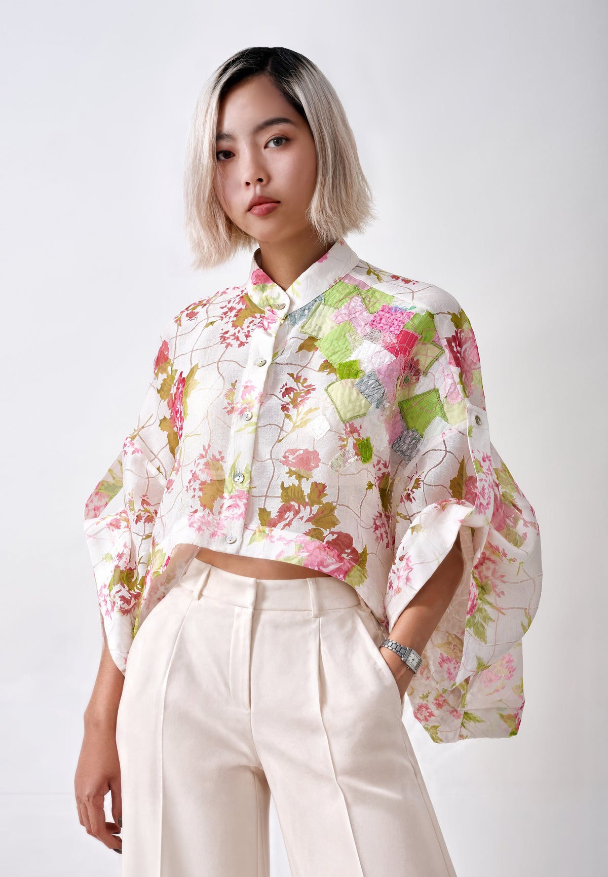 KHAAR | Floral Crop Top
