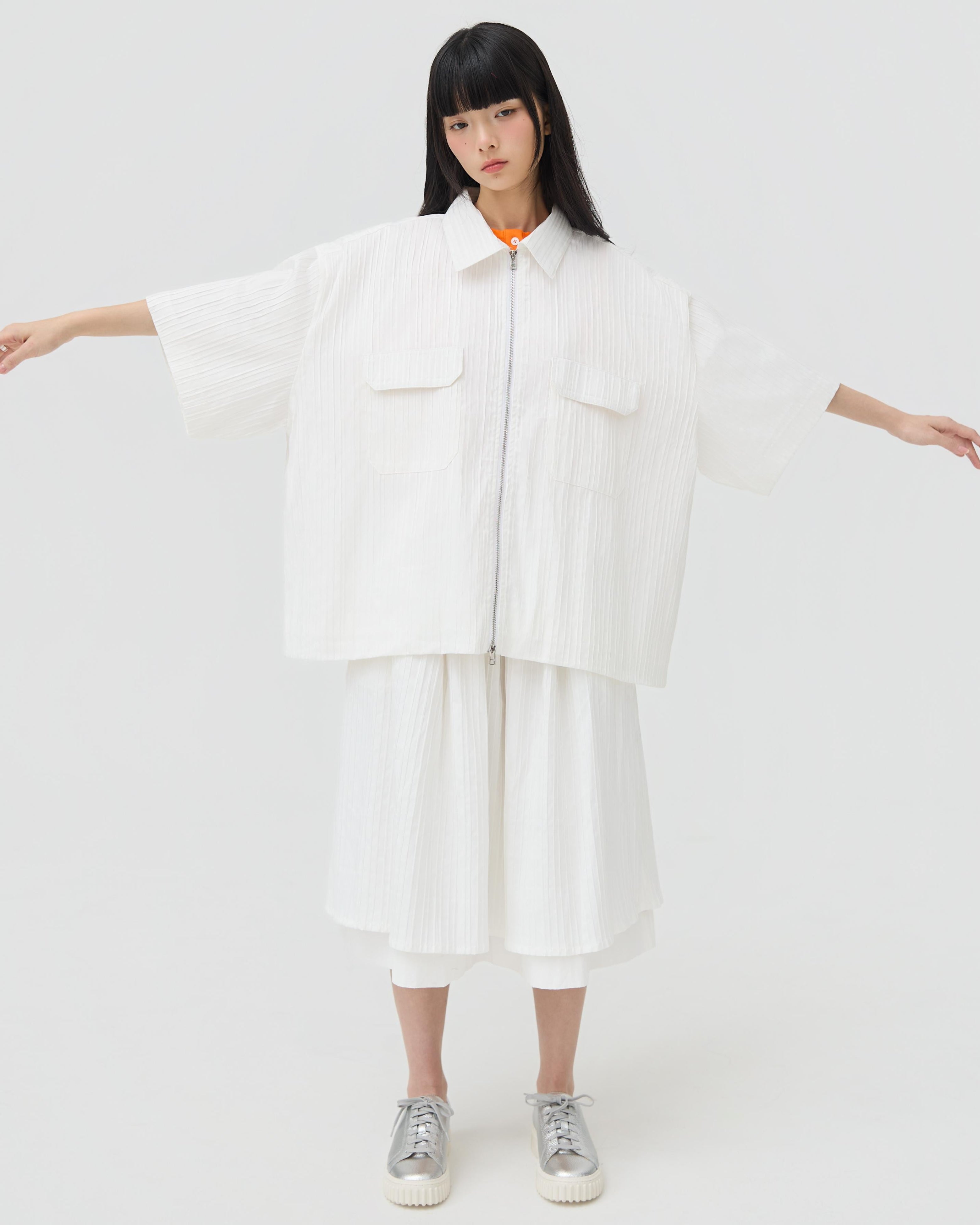 3EIGHTH | Fuwa Jacket In White Seersucker