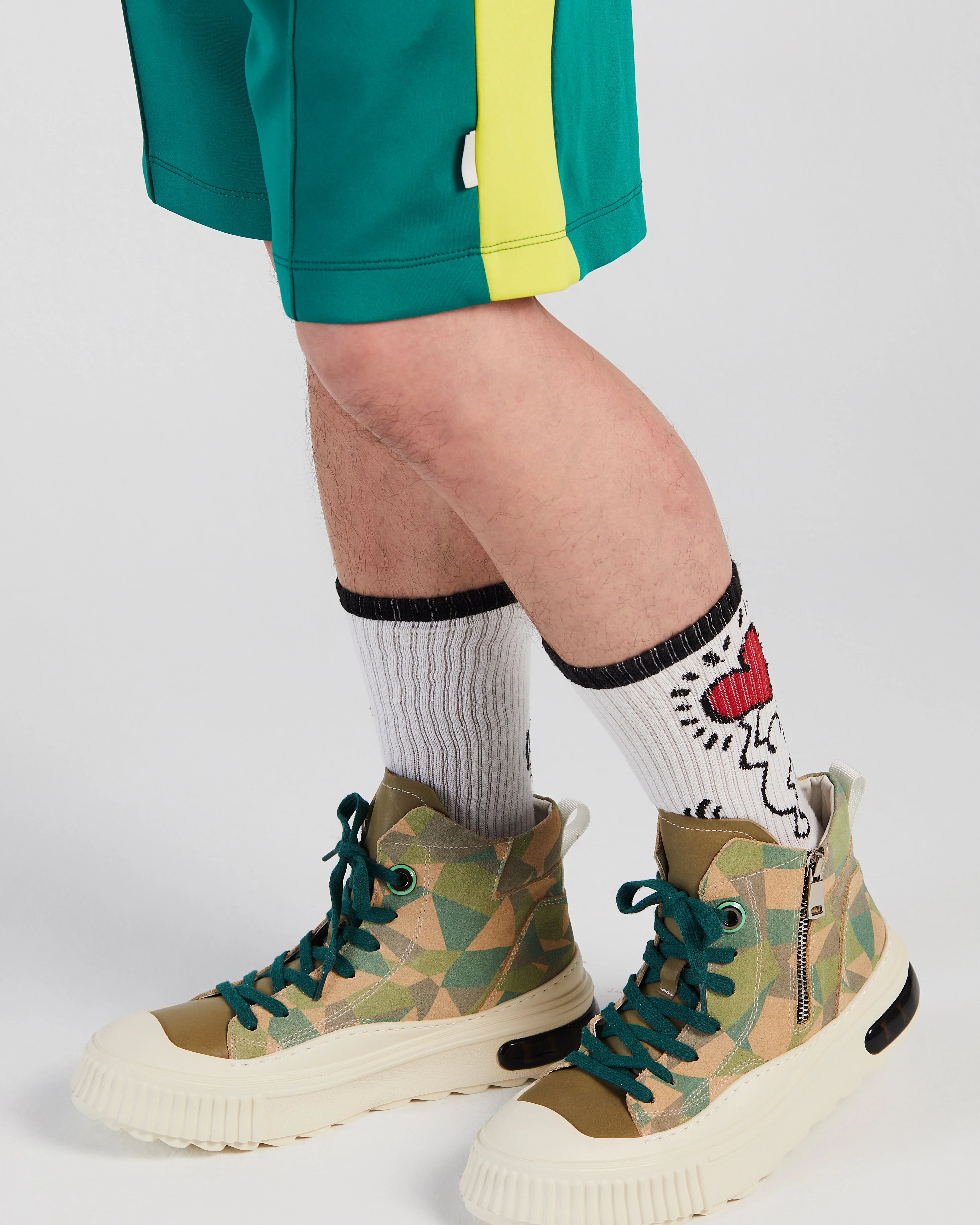 PROJECTWEAR | Farrell Mid Cut Leather Sneaker Green