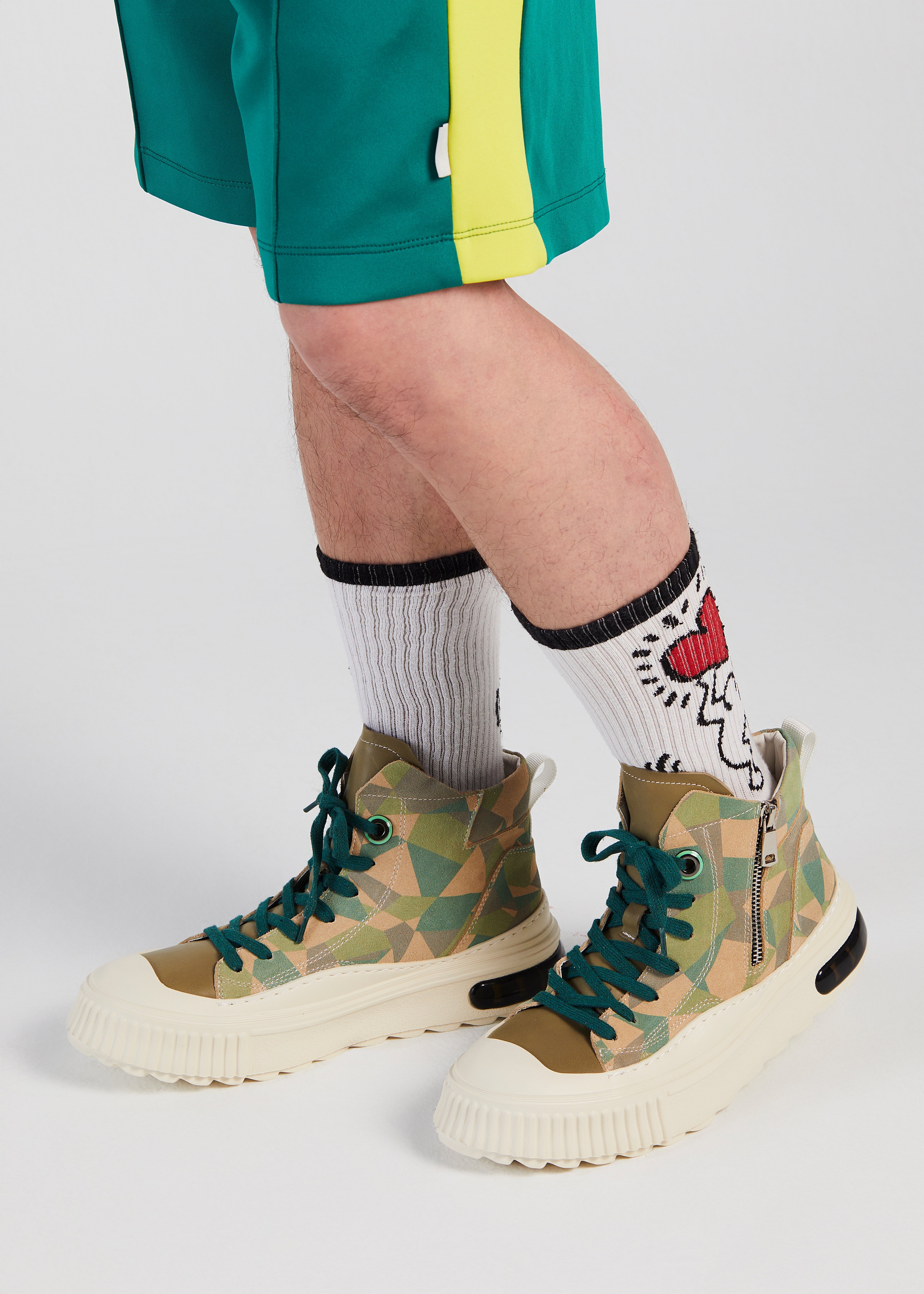 PROJECTWEAR | Farrell Mid Cut Leather Sneaker Green