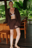 LAYERPLAN | Vinn Front Tie Line Jacket - Truffle