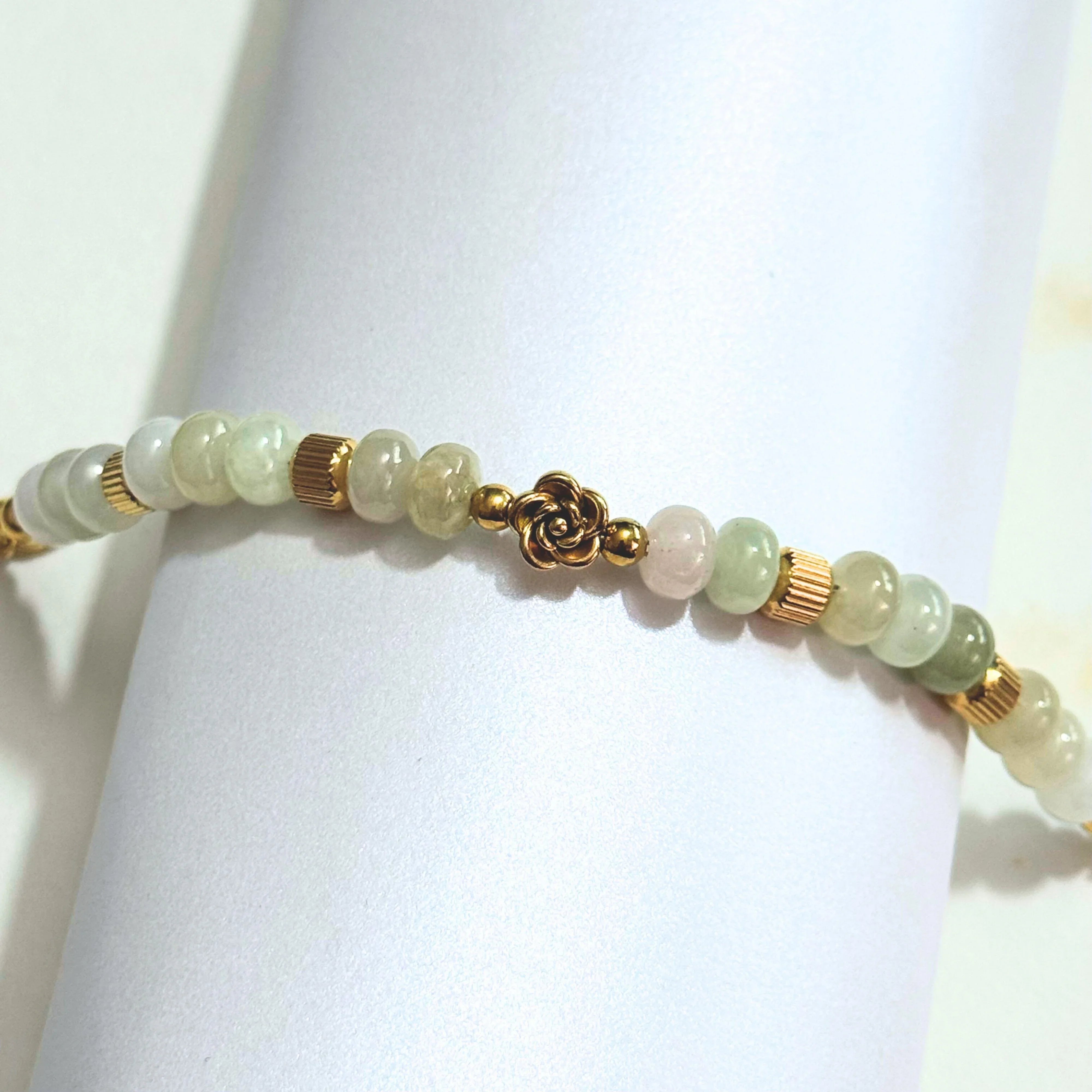 THE ANTECEDENT STORE | B - Burmese Jade Flower Bracelet