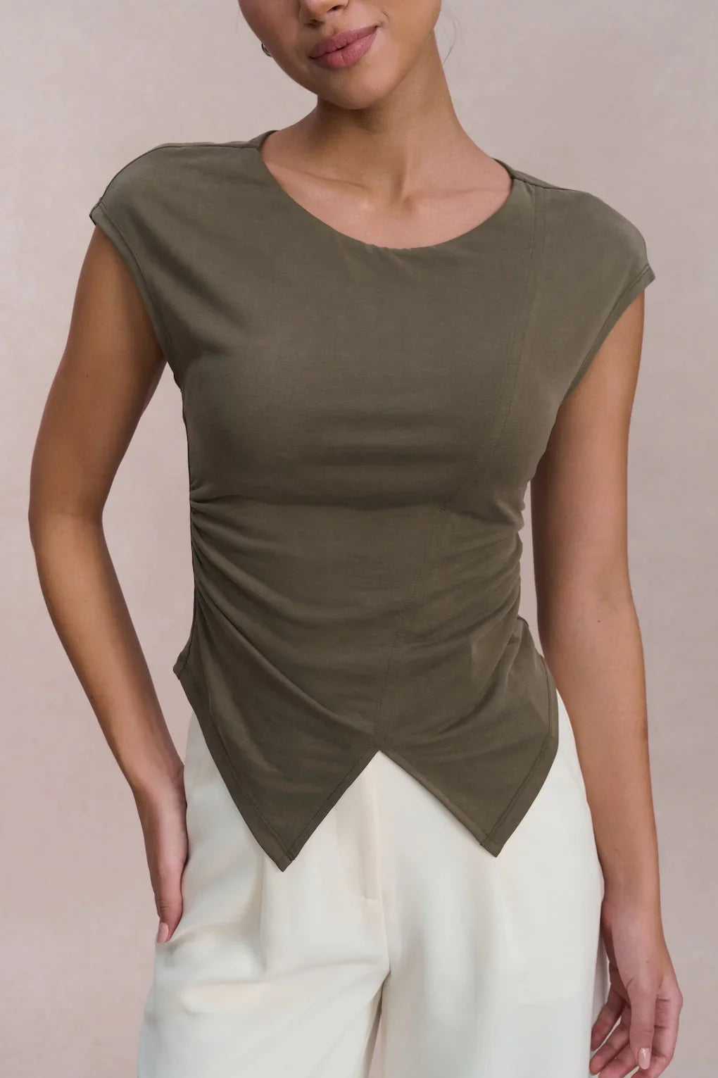 EMVY | Sage Padded Top - Green