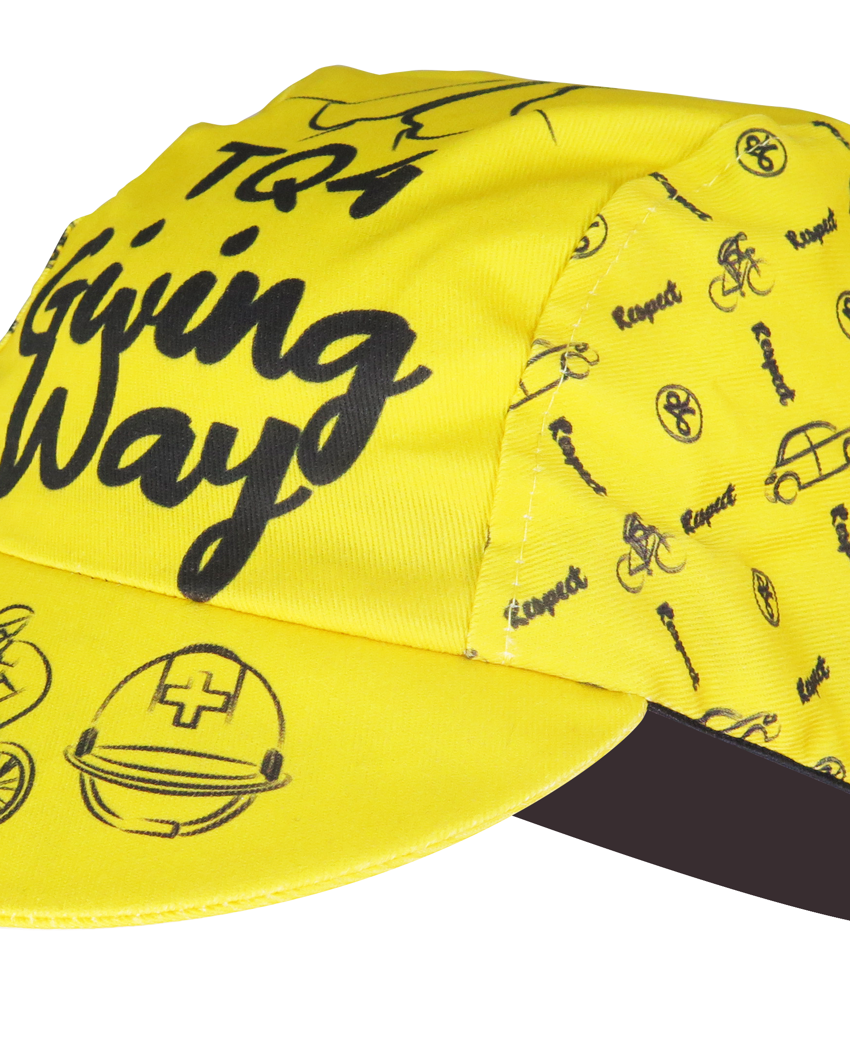 A DESIGN BY TAKACHYA | Cycling Cap - Safe Distance Yellow