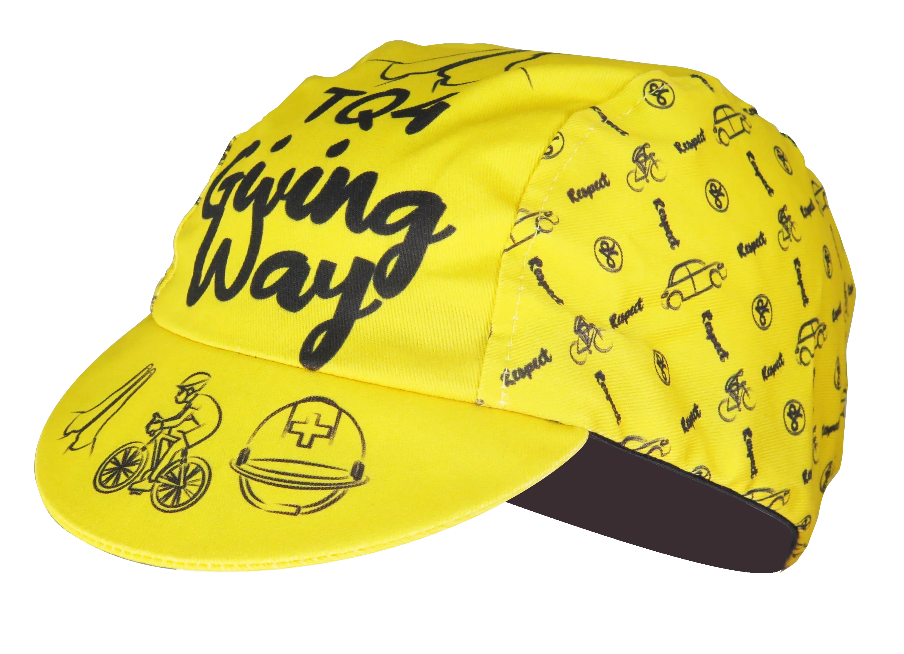 A DESIGN BY TAKACHYA | Cycling Cap - Safe Distance Yellow