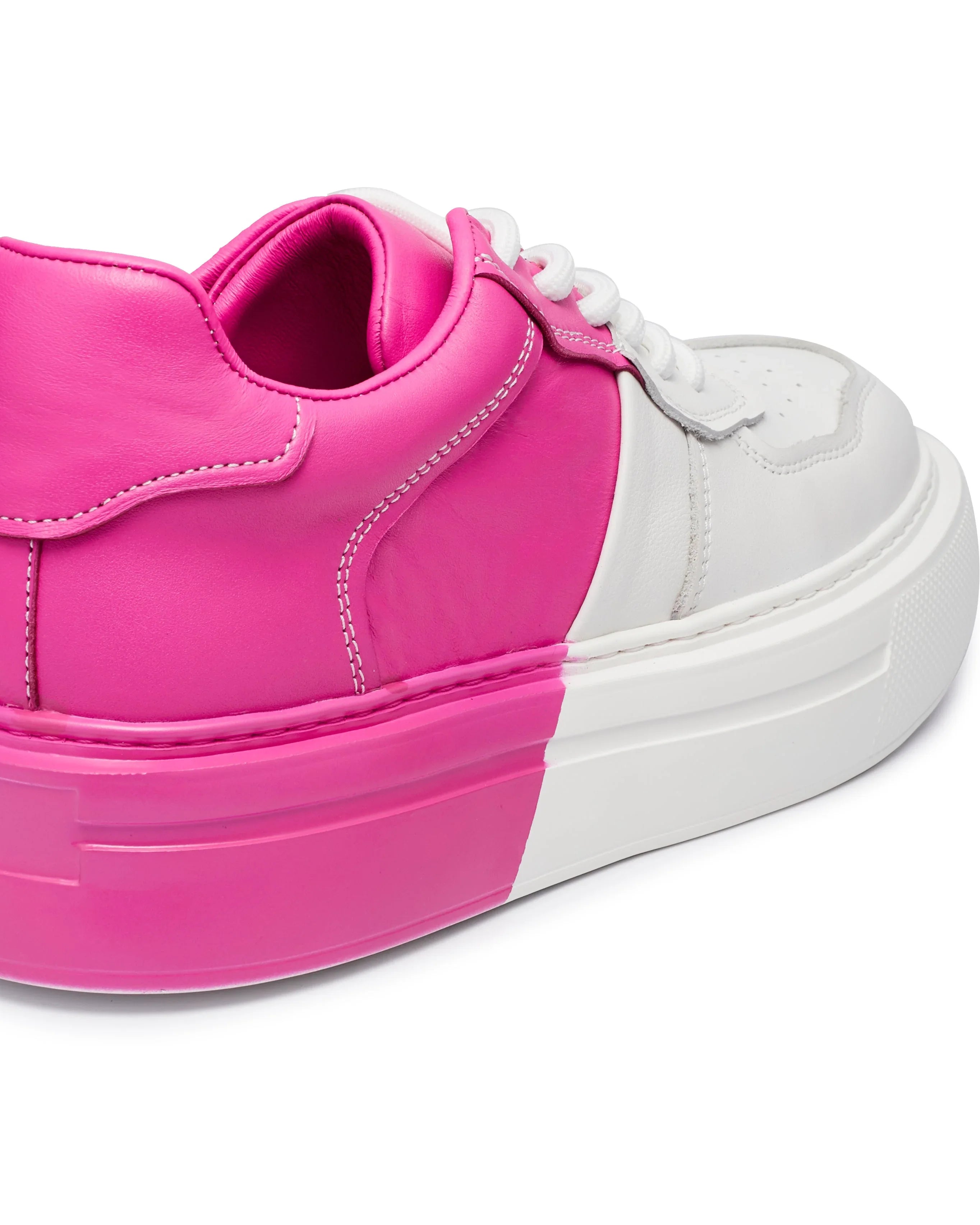 PROJECTWEAR | Fergie Dual Colour Leather Sneaker Pink