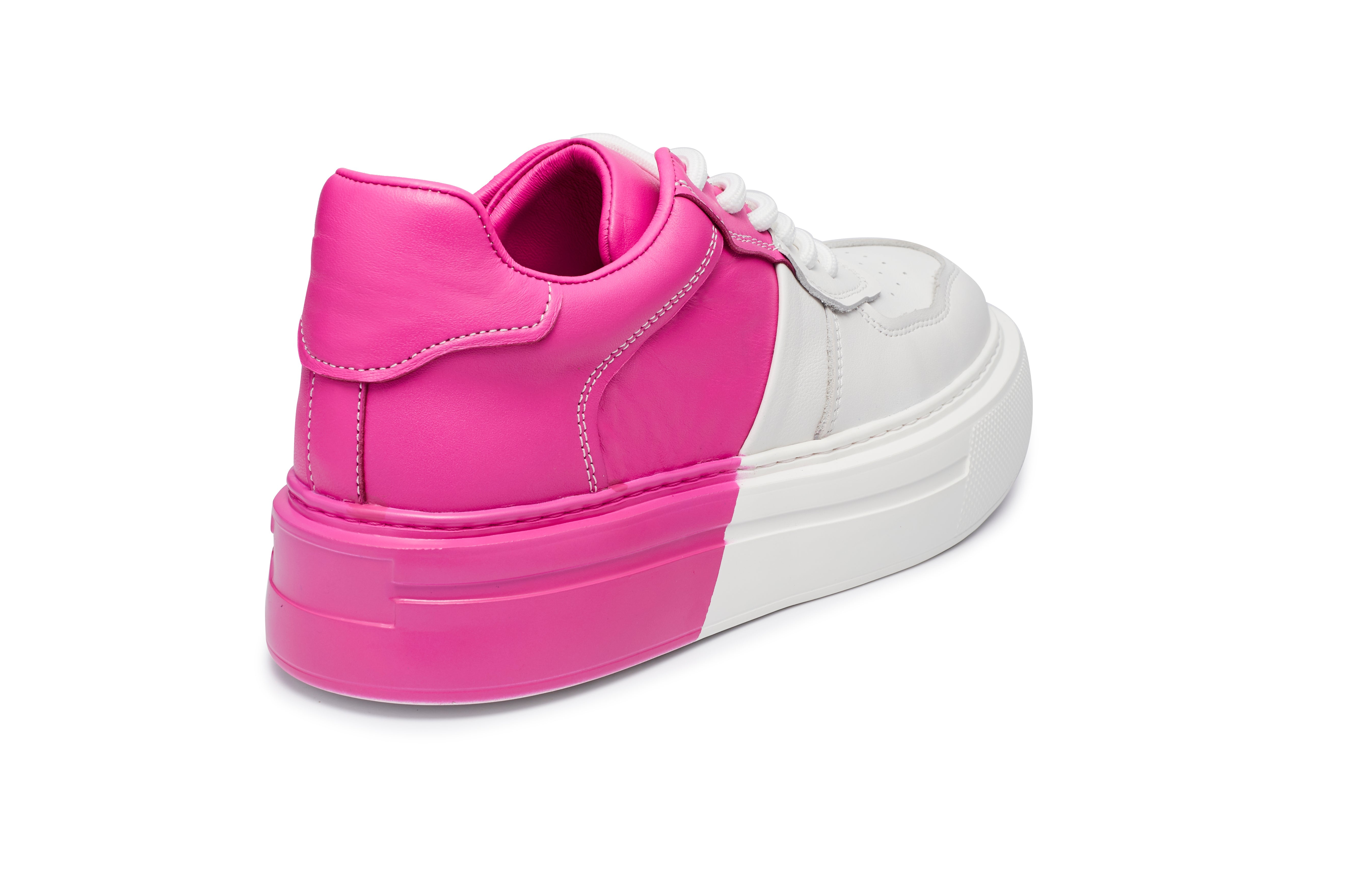 PROJECTWEAR | Fergie Dual Colour Leather Sneaker Pink