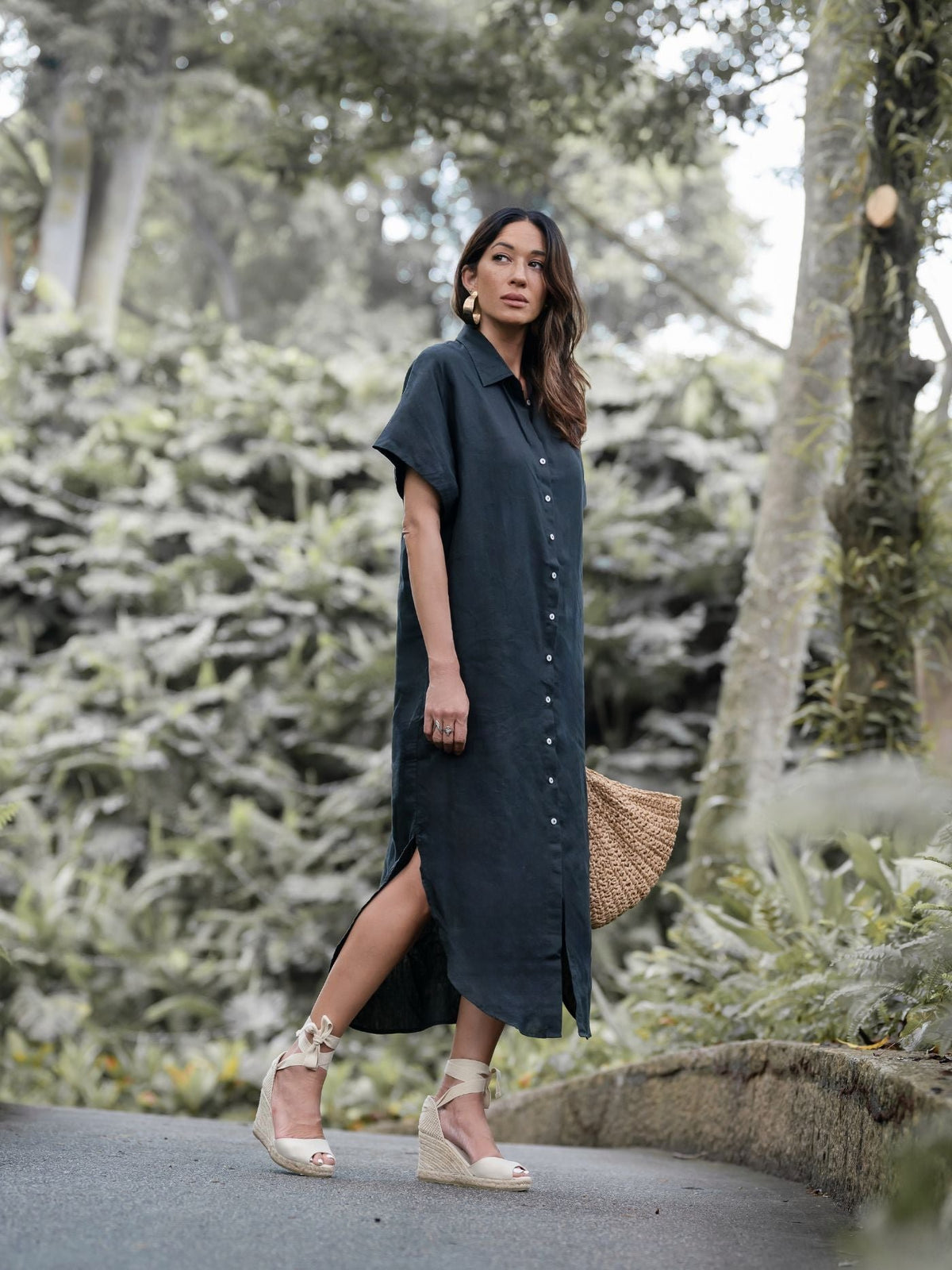 EDITION LIMITEE SINGAPORE | Shirt Dress Long | Black