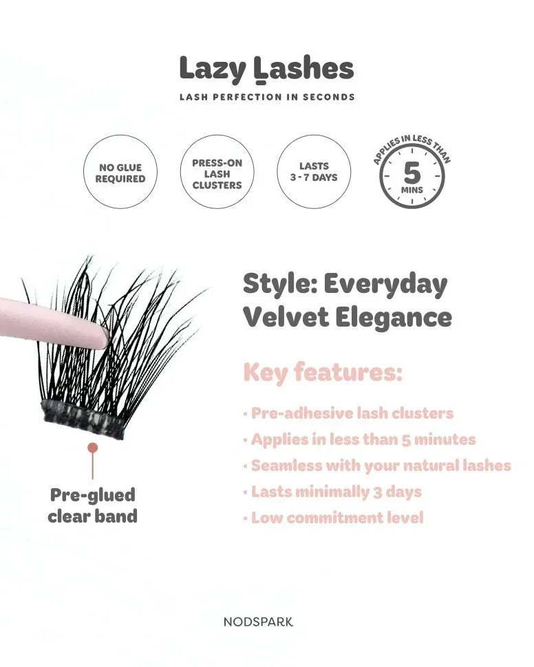 NODSPARK | Clear Band Everyday Velvet Elegant Lazy Lashes