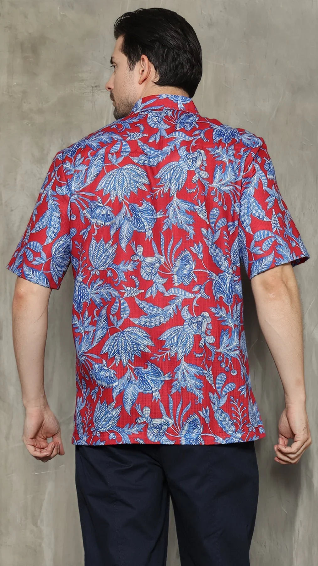 KANZI COLLECTION | Blue Foliage Shirt