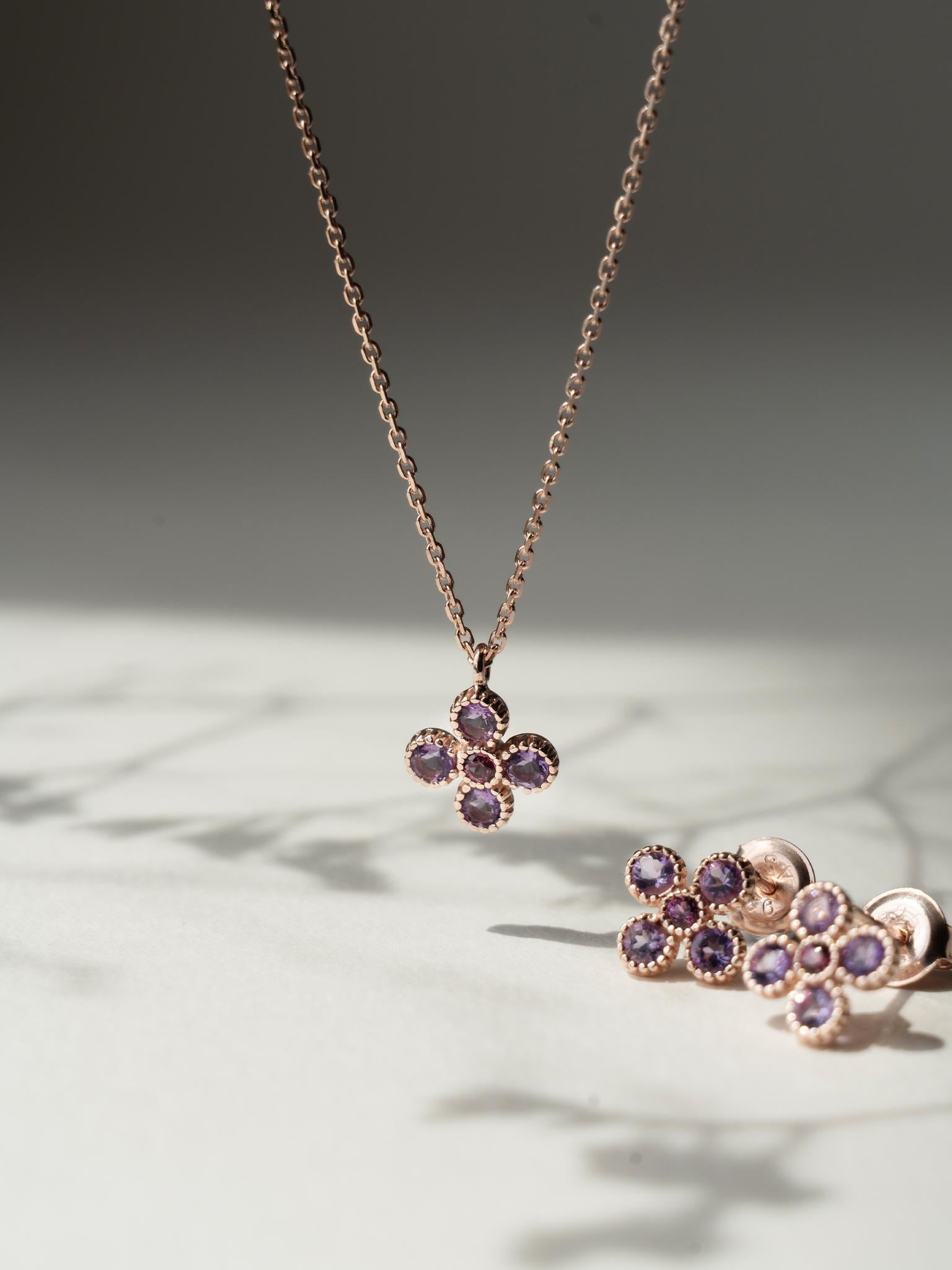 EMBRACE JEWELLERY | Gem Bloom Necklace With Amethyst