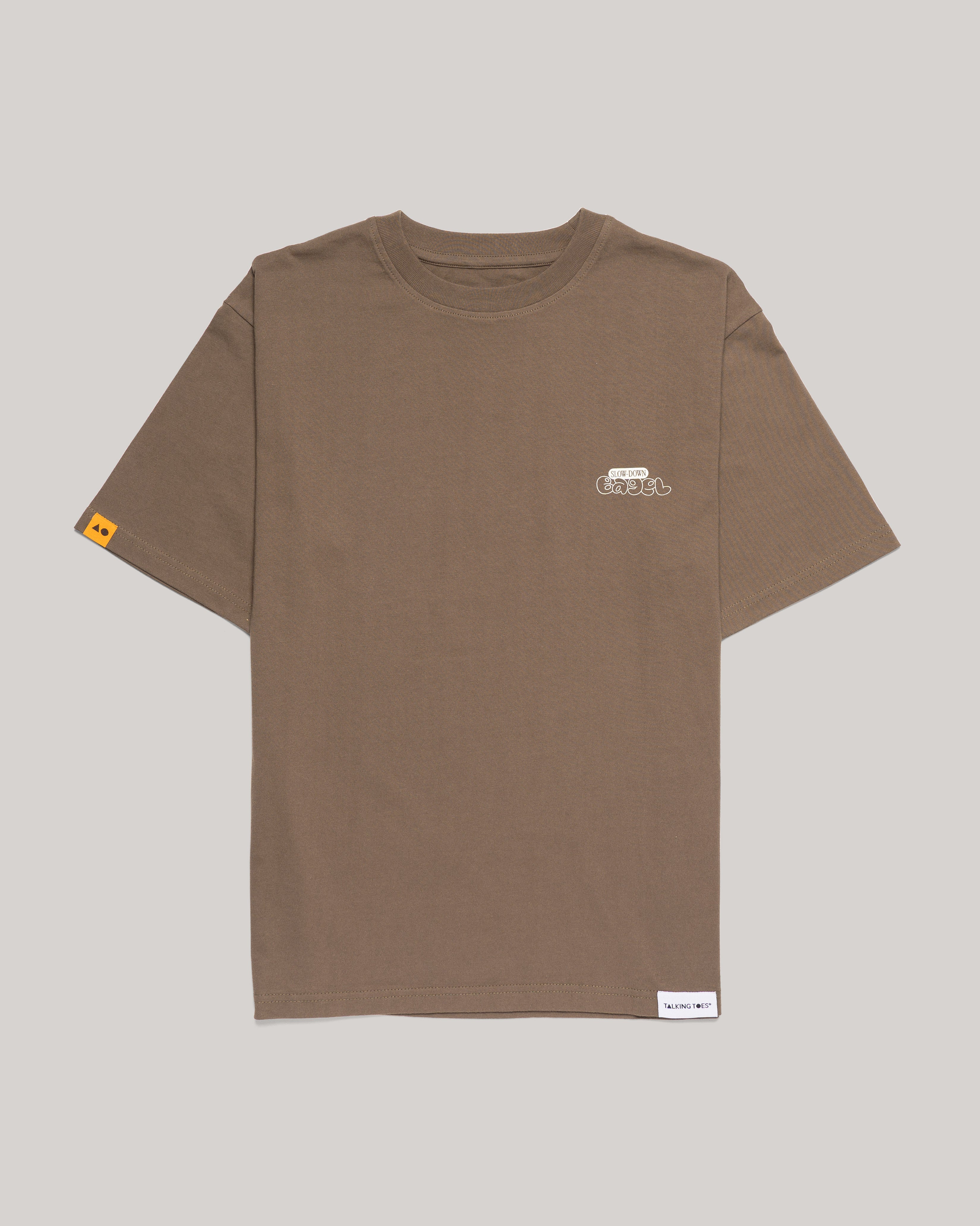 TALKING TOES | Slow-down Bagel Oversized Tee - Cocoa