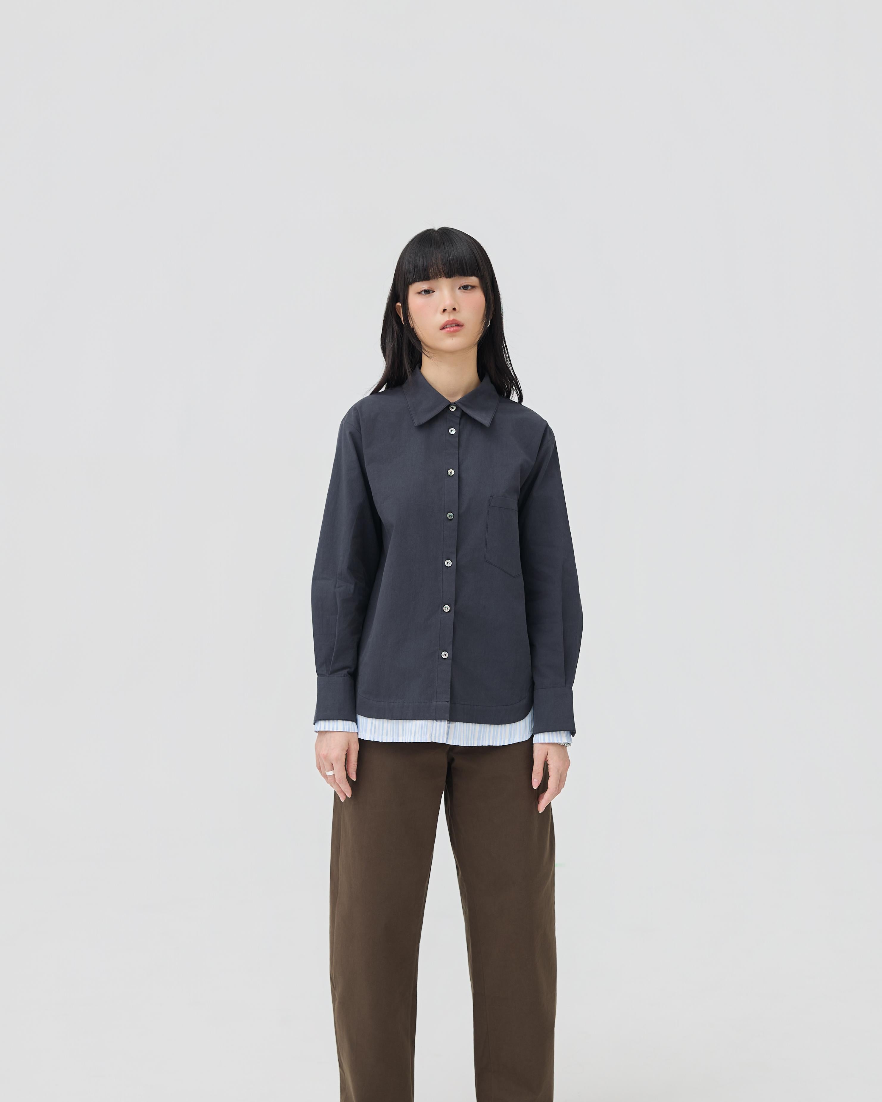 3EIGHTH | Kasane Shirt In Ink Navy