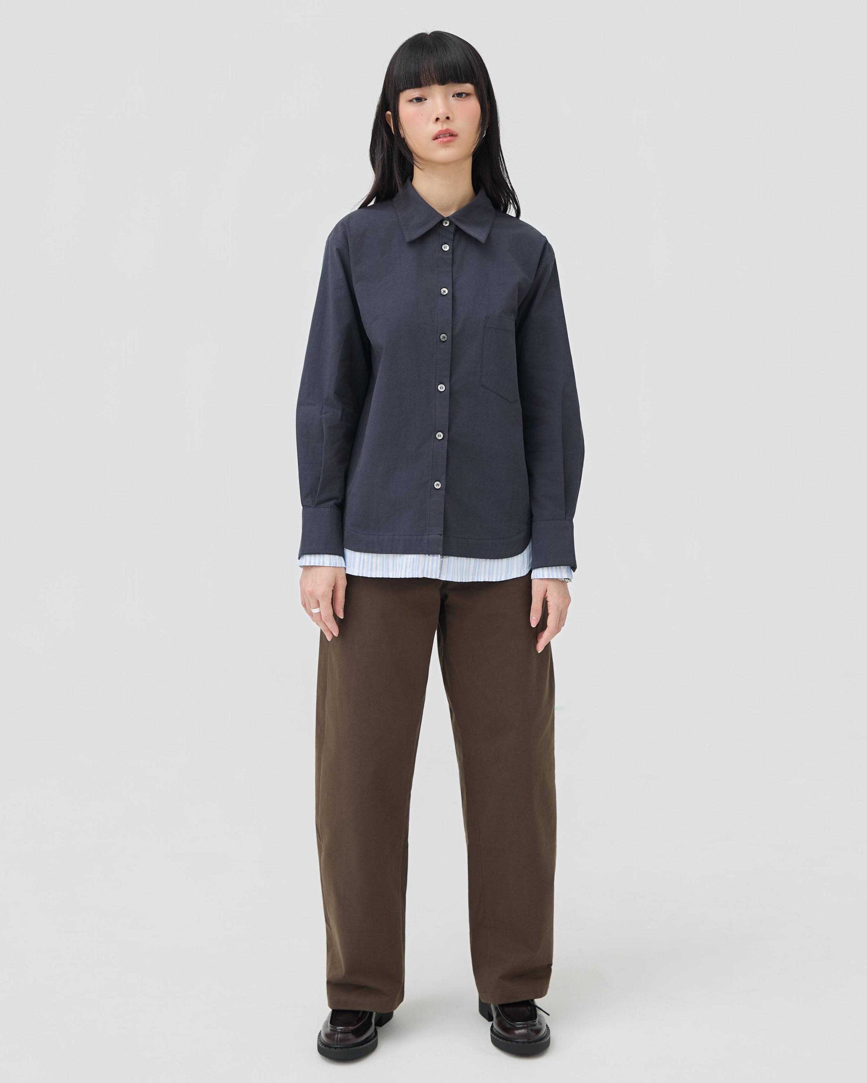 3EIGHTH | Kasane Shirt In Ink Navy