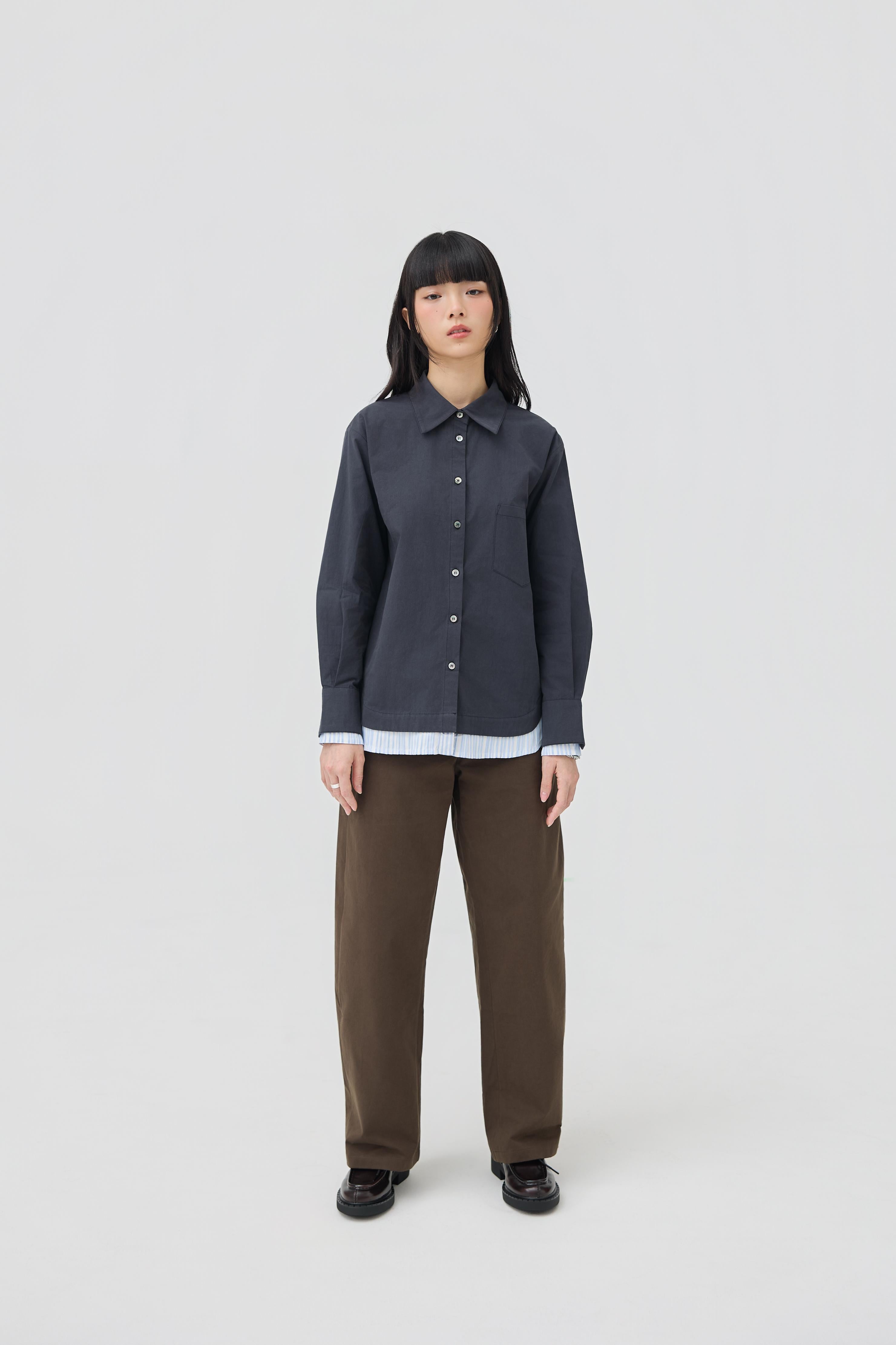 3EIGHTH | Kasane Shirt In Ink Navy