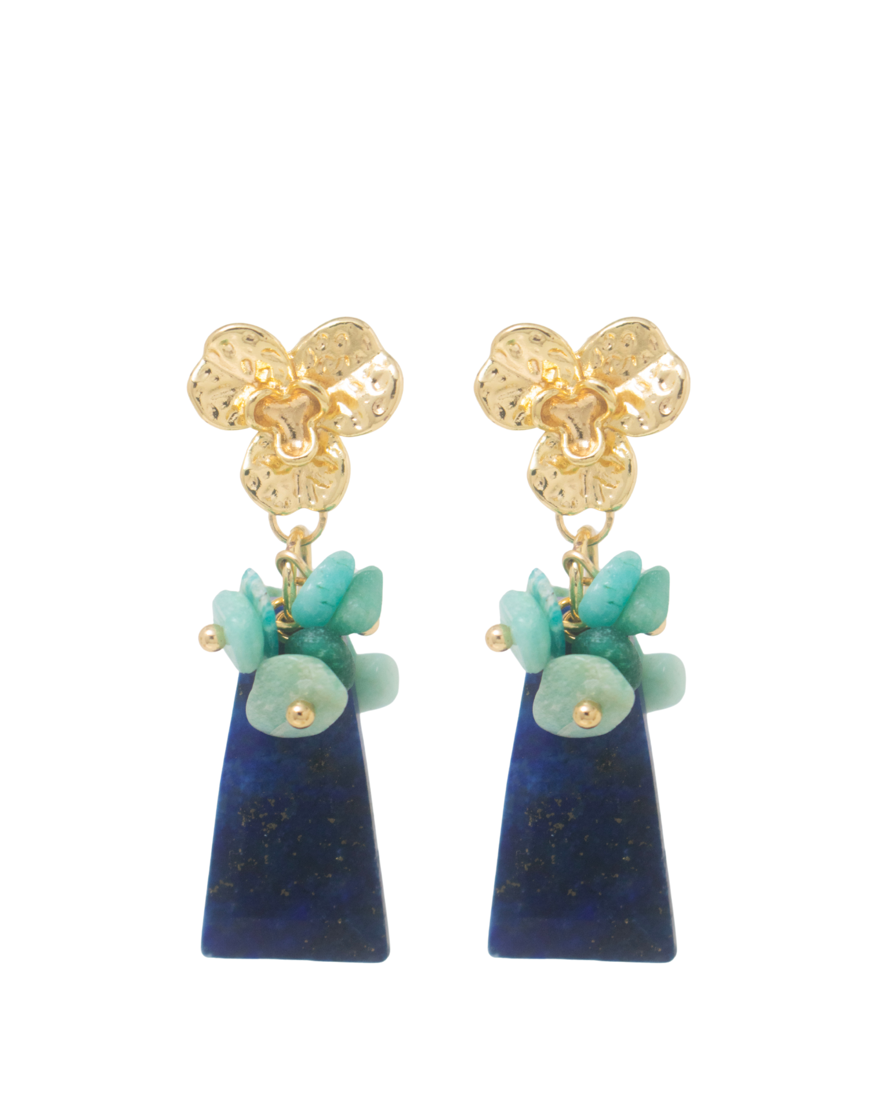 THE ANTECEDENT STORE | Orchid Flower S1 Lapis Lazuli Earrings