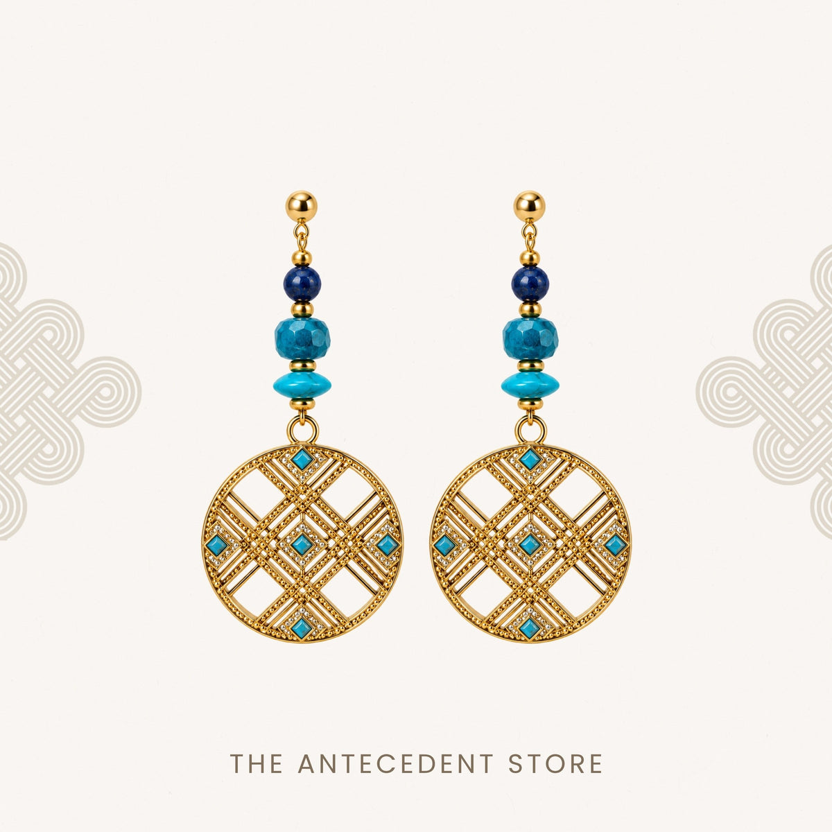 THE ANTECEDENT STORE | Lapis Lazuli, Apatite & Turquoise Statement Earrings