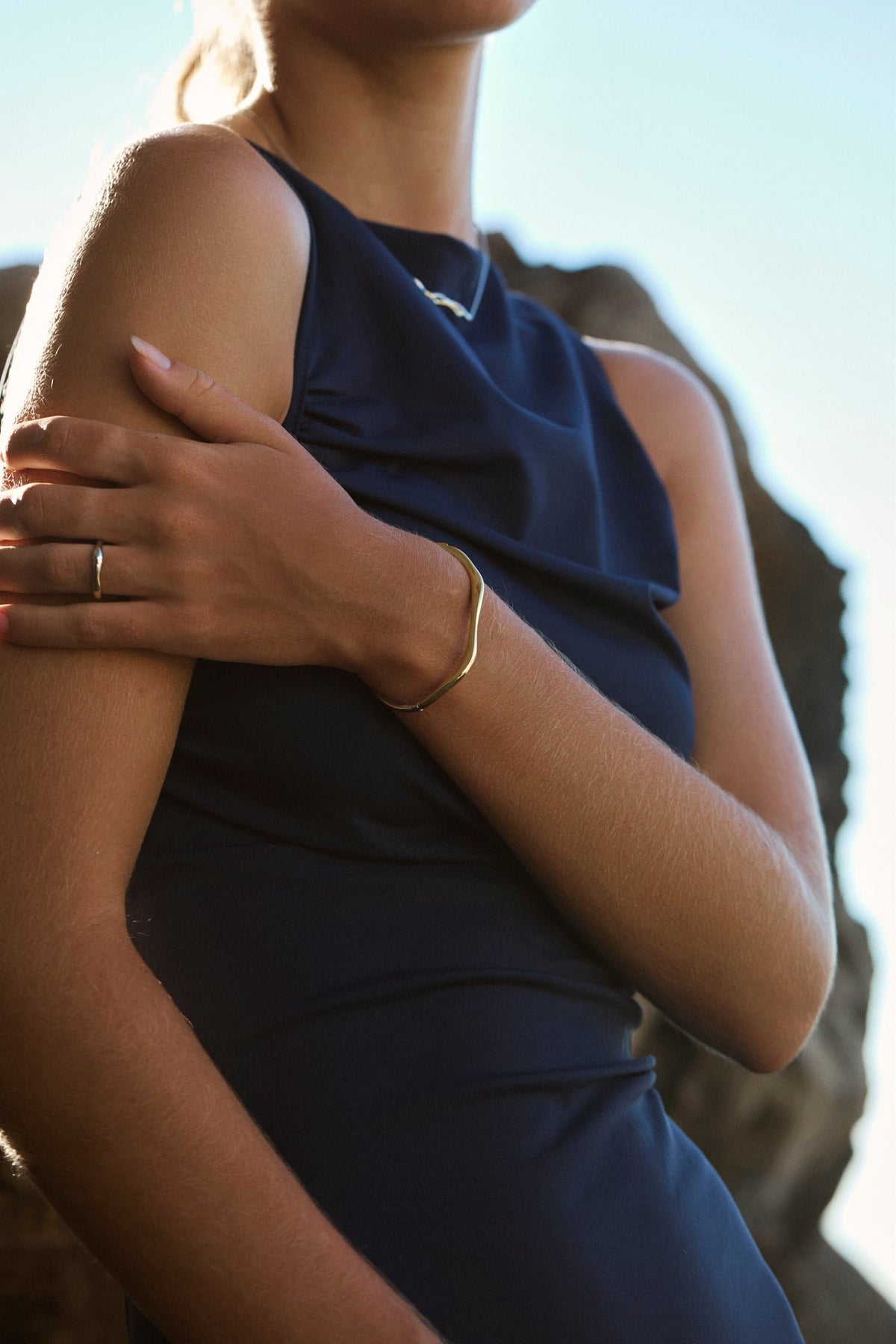 RINA LEE | Flow Mixed Metal Serenity Bangle