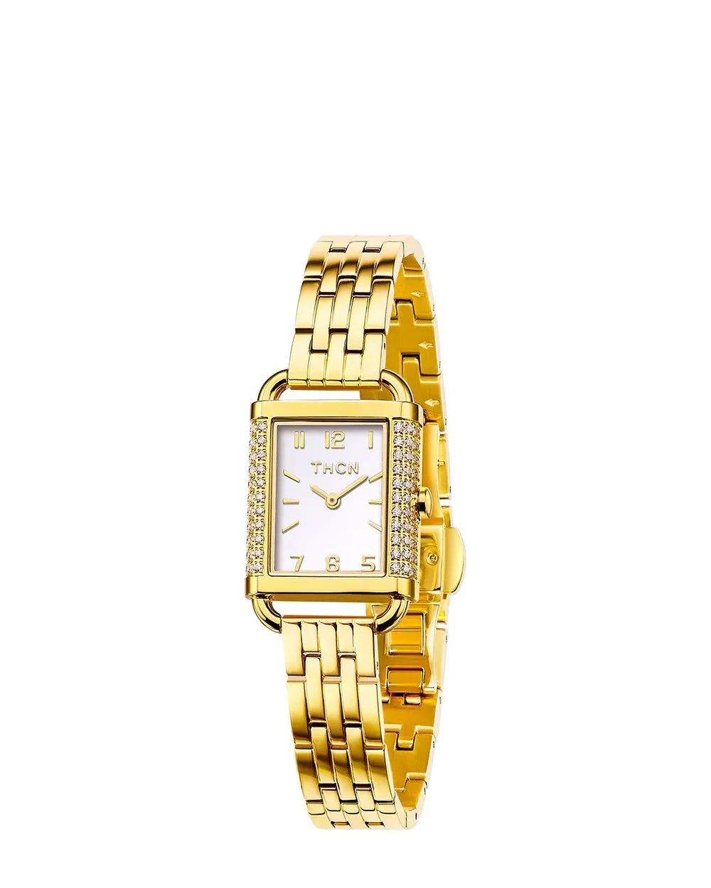 BLACK BY BLUE BRAVE | THCN H· I Eggshell White Dial Gold Bracelet Watch