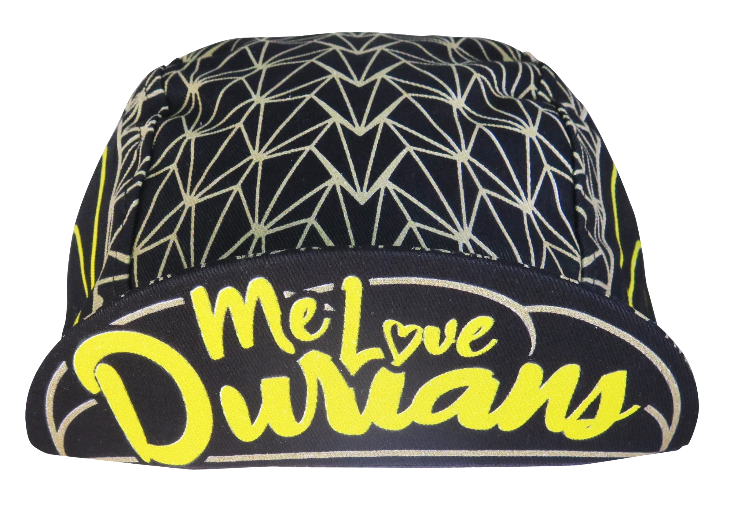A DESIGN BY TAKACHYA | Cycling Cap - Me Love Durian Black Gold