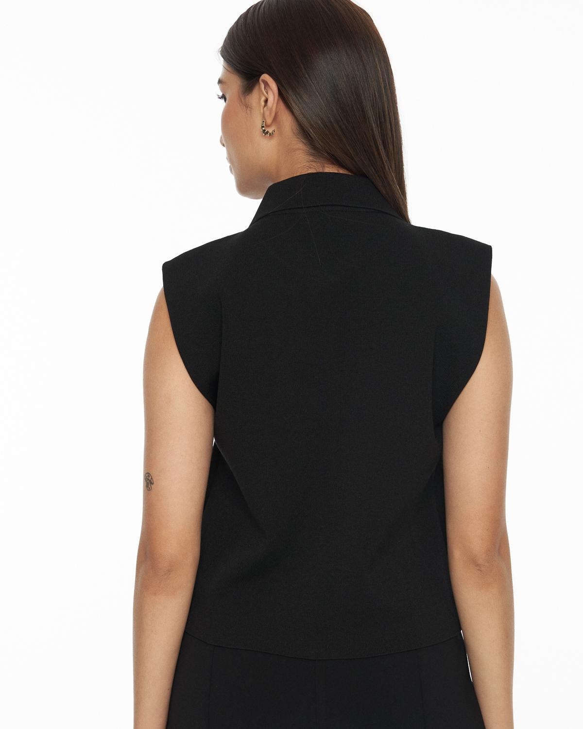 DRESSINGPAULA | Collared Cardigan Vest