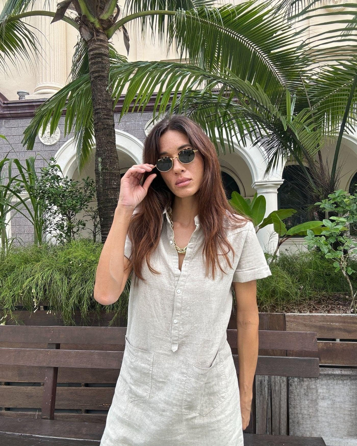 EDITION LIMITEE SINGAPORE | Shirt Dress Short | Natural