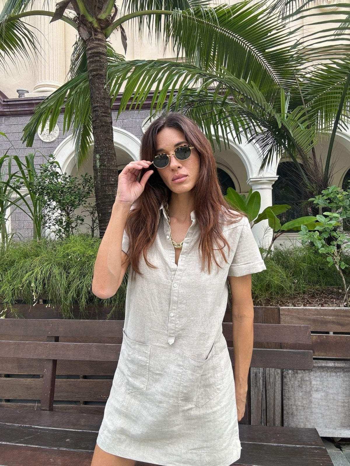 EDITION LIMITEE SINGAPORE | Shirt Dress Short | Natural