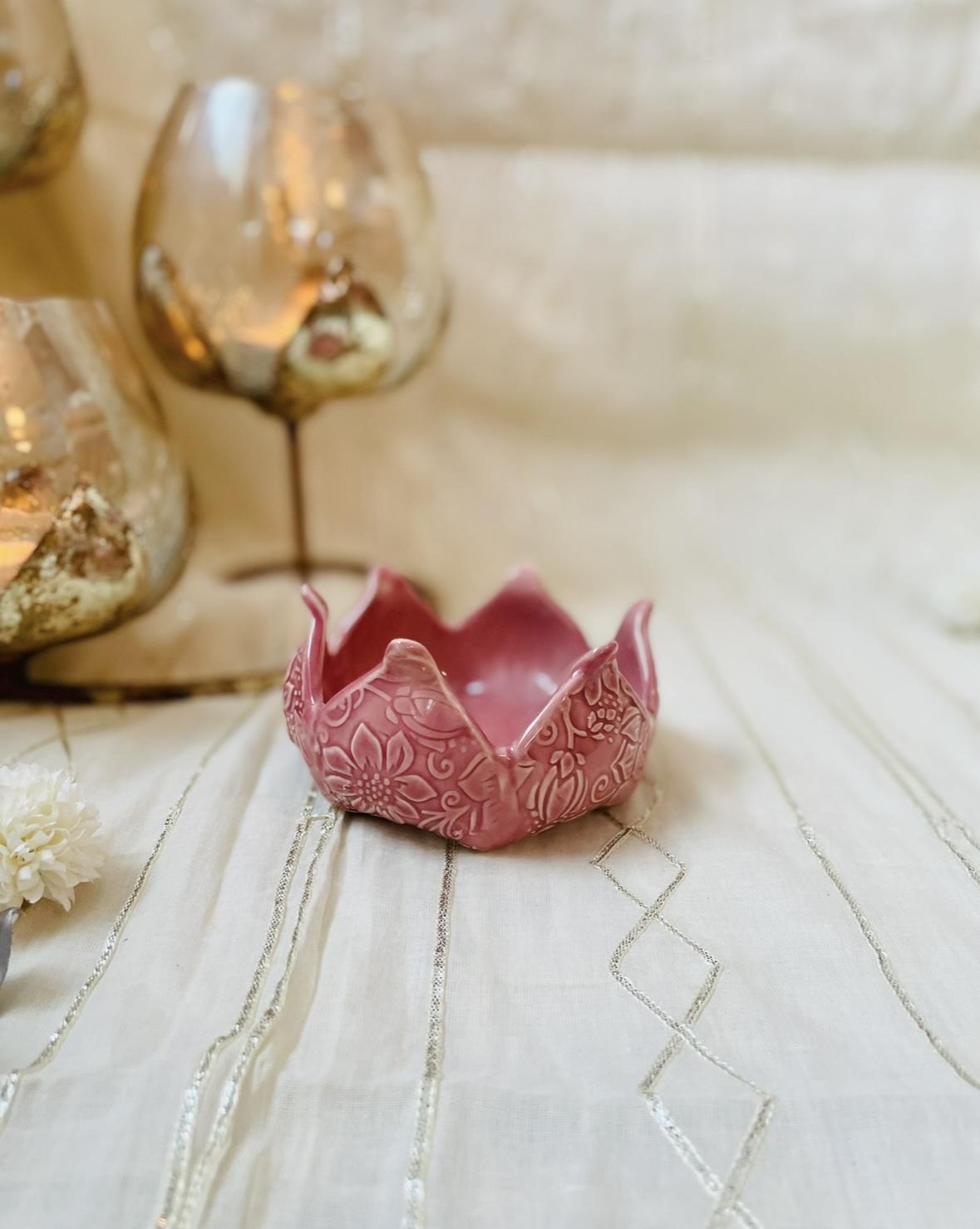 CERAMICS BY JAS | Handmade Ceramic Lotus Candle Holders
