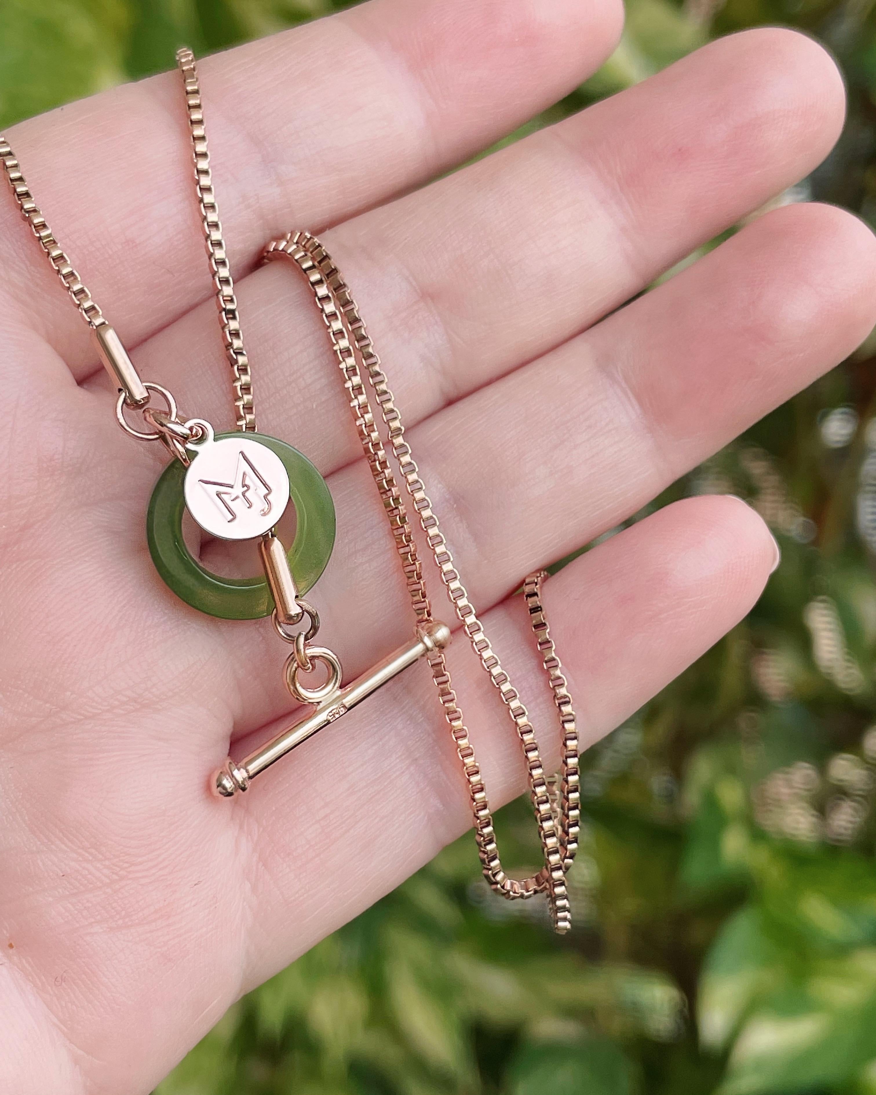 MARILYN TAN JEWELLERY | Nephrite Green Jade Toggle Pendant Necklace