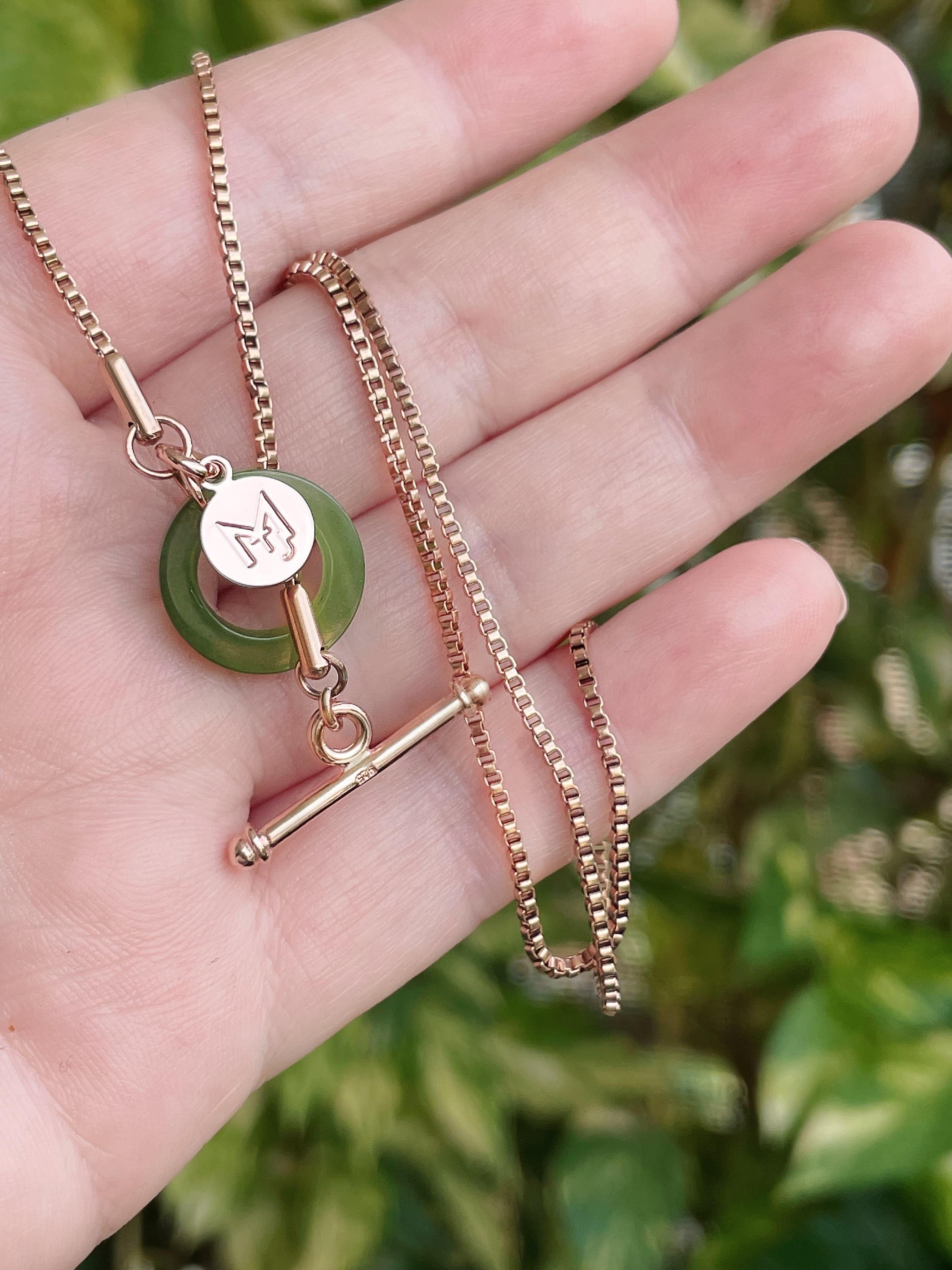 MARILYN TAN JEWELLERY | Nephrite Green Jade Toggle Pendant Necklace