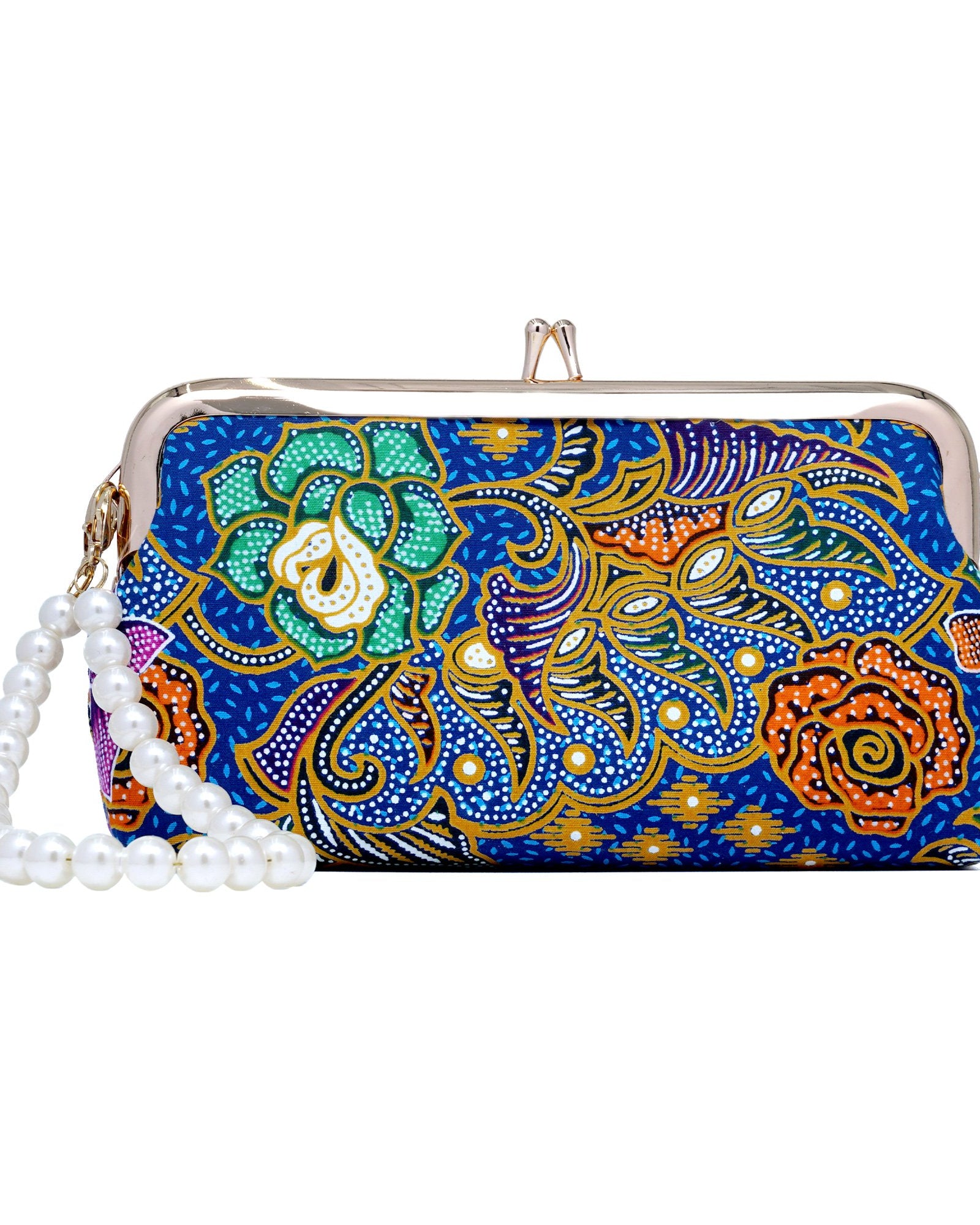 COCOONESE | Wristlet Pouch - Floral Kaleidoscope (BL)