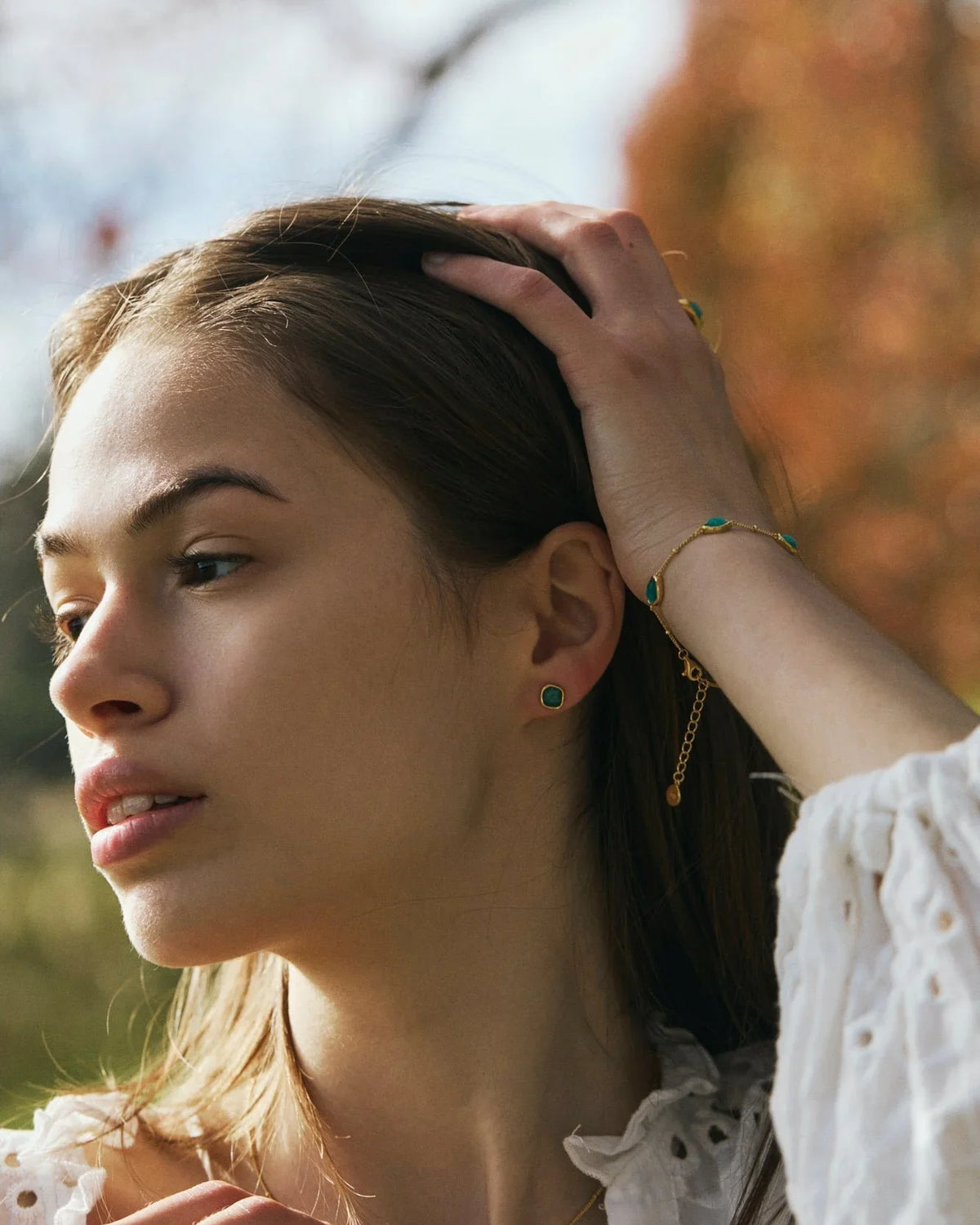 RINA LEE | Courage Amazonite Stud Earrings