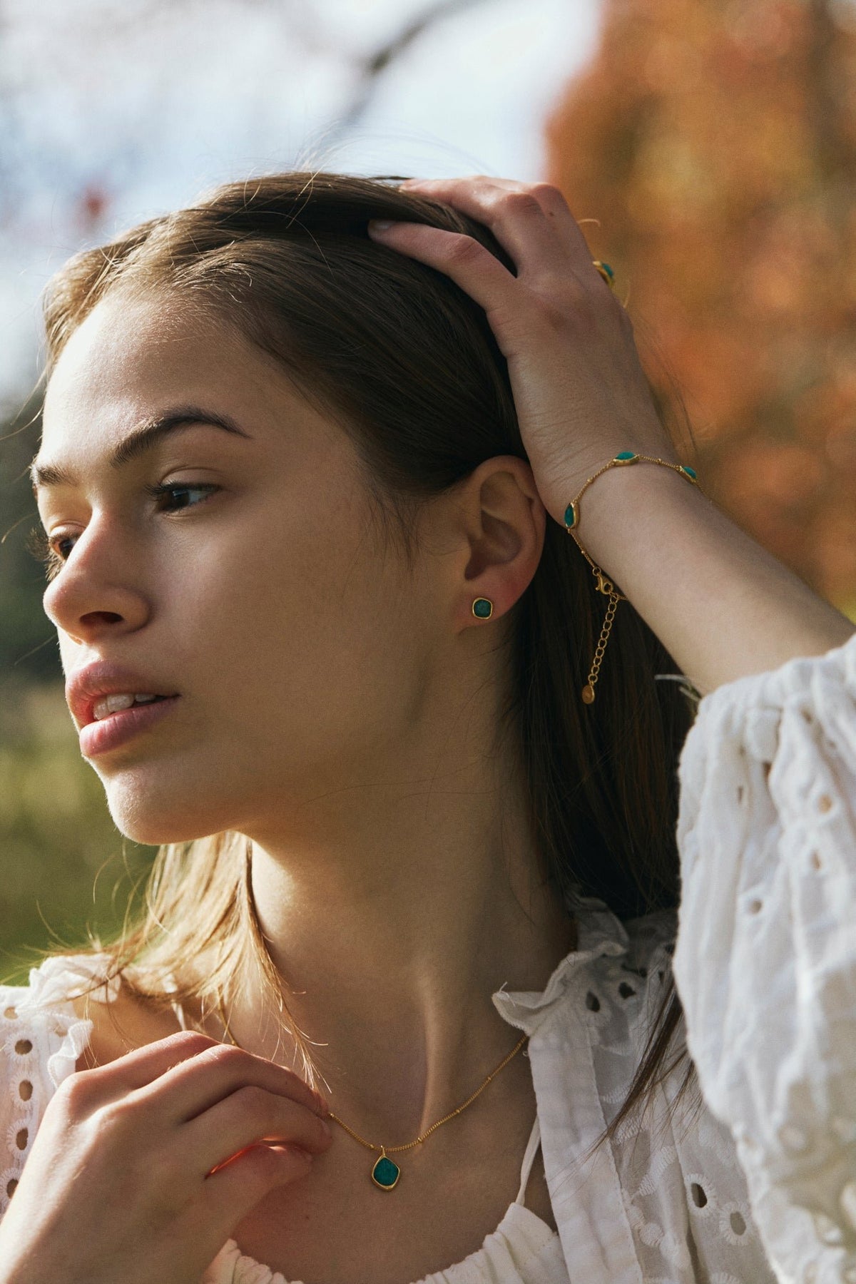 RINA LEE | Courage Amazonite Stud Earrings
